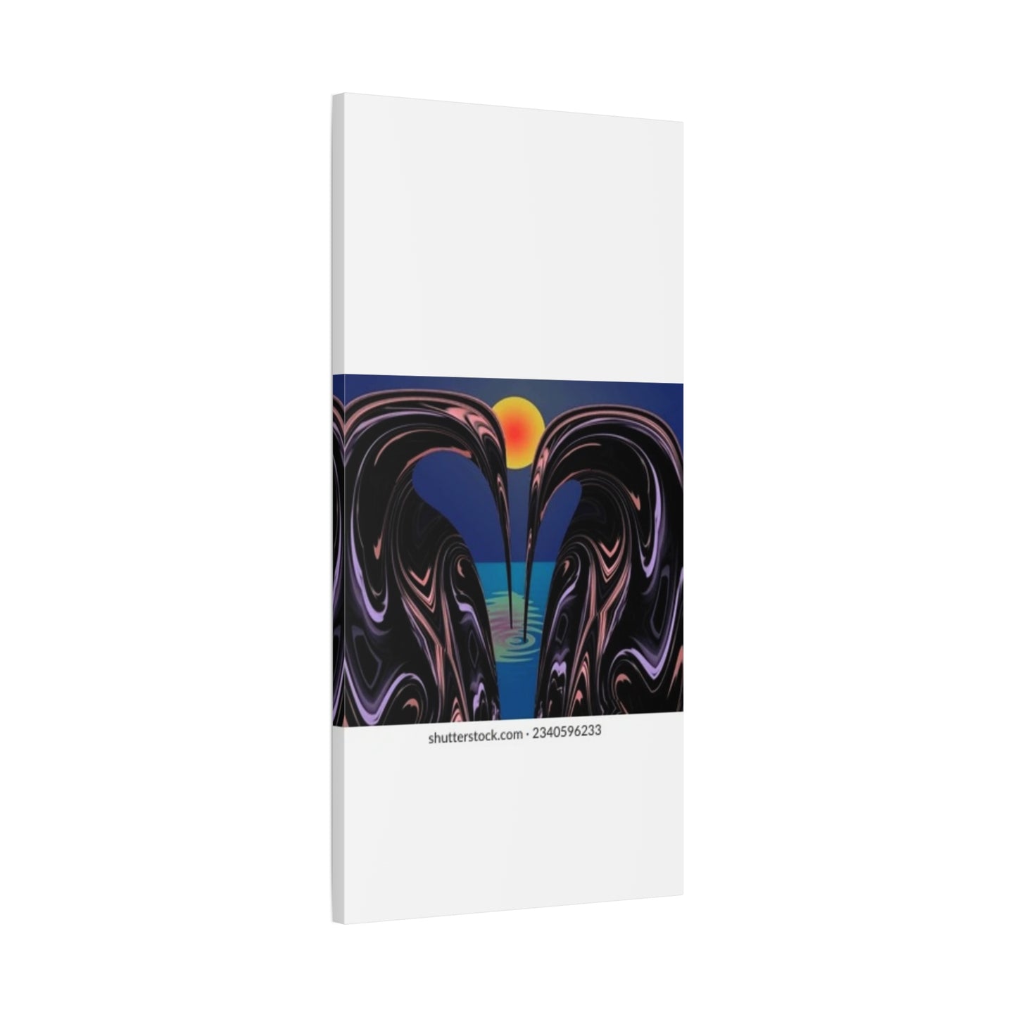 Romantic Abstract Canvas Art - Heart-Shaped Design for Home Decor