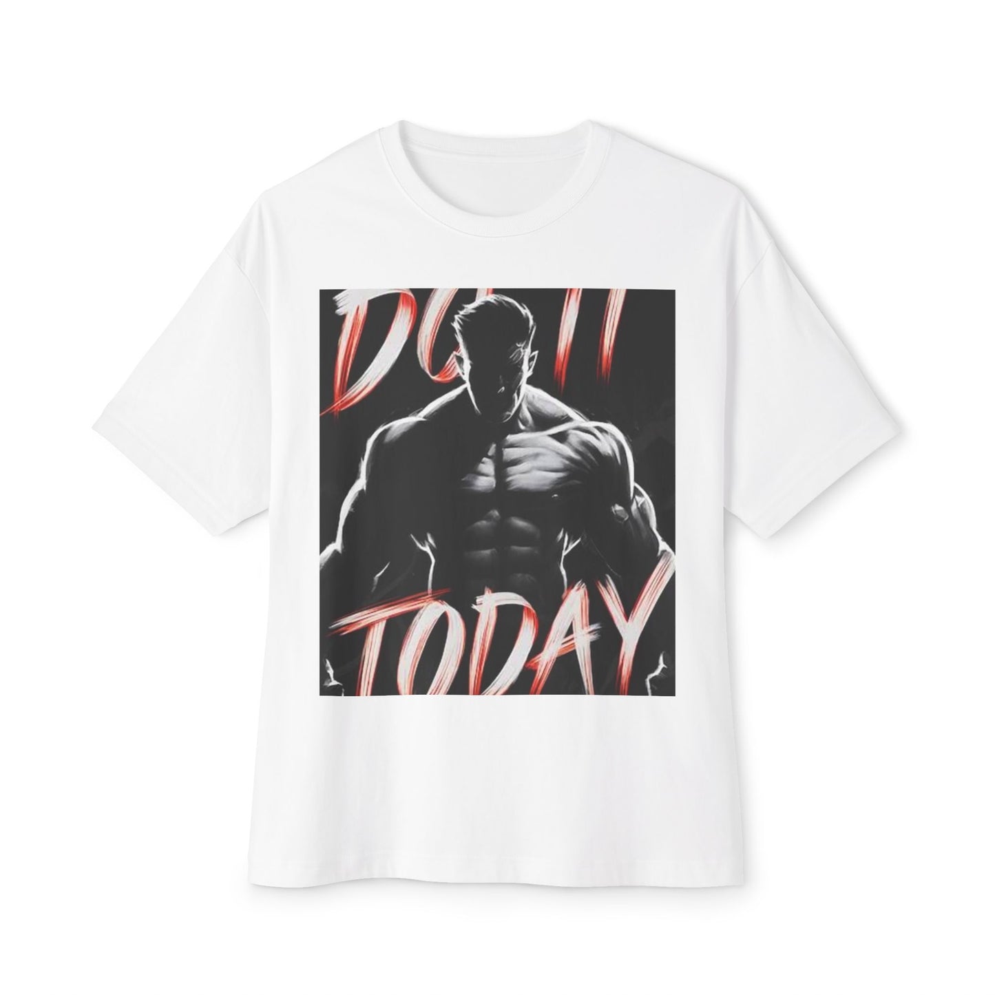 Motivational Oversized Boxy Tee - 'Do It Today' Graphic Tee for Fitness Enthusiasts