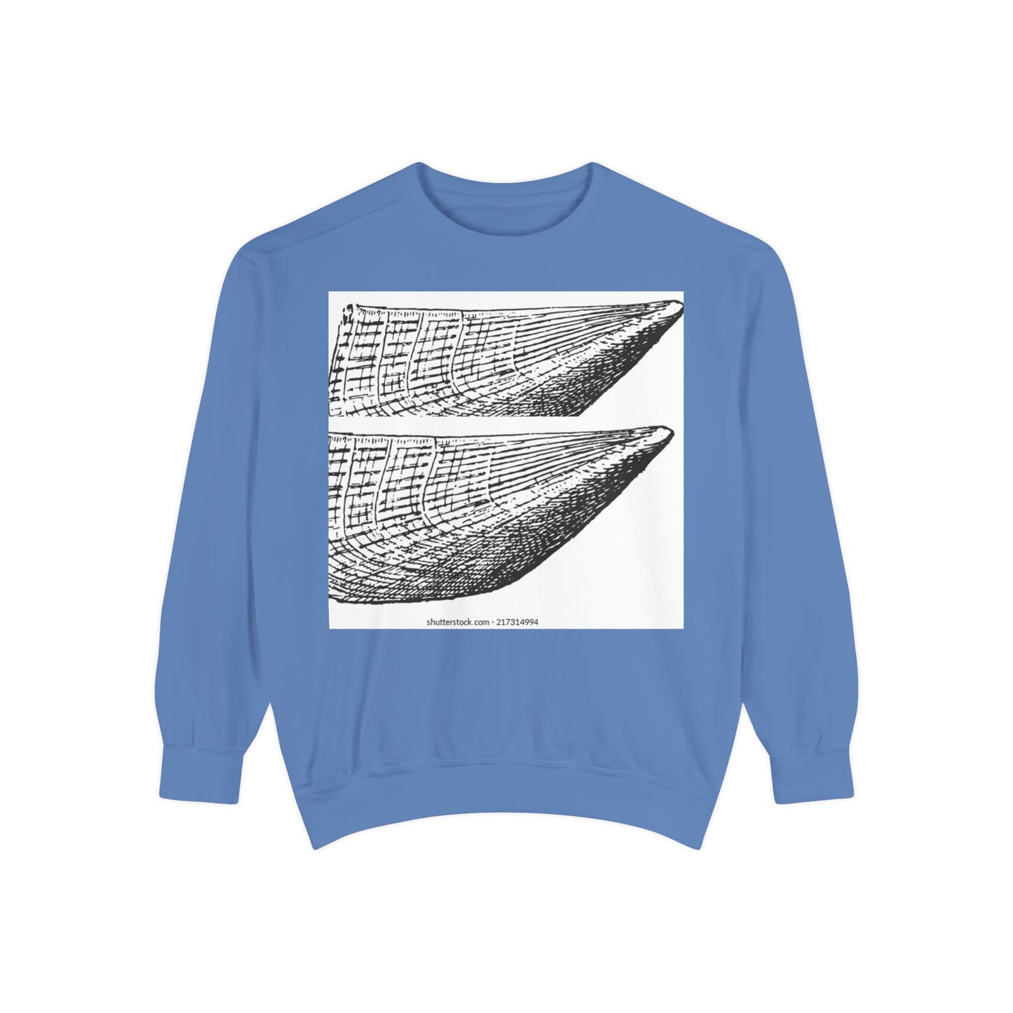 Graphic Unisex Garment-Dyed Sweatshirt | Nautical Design for Ocean Lovers
