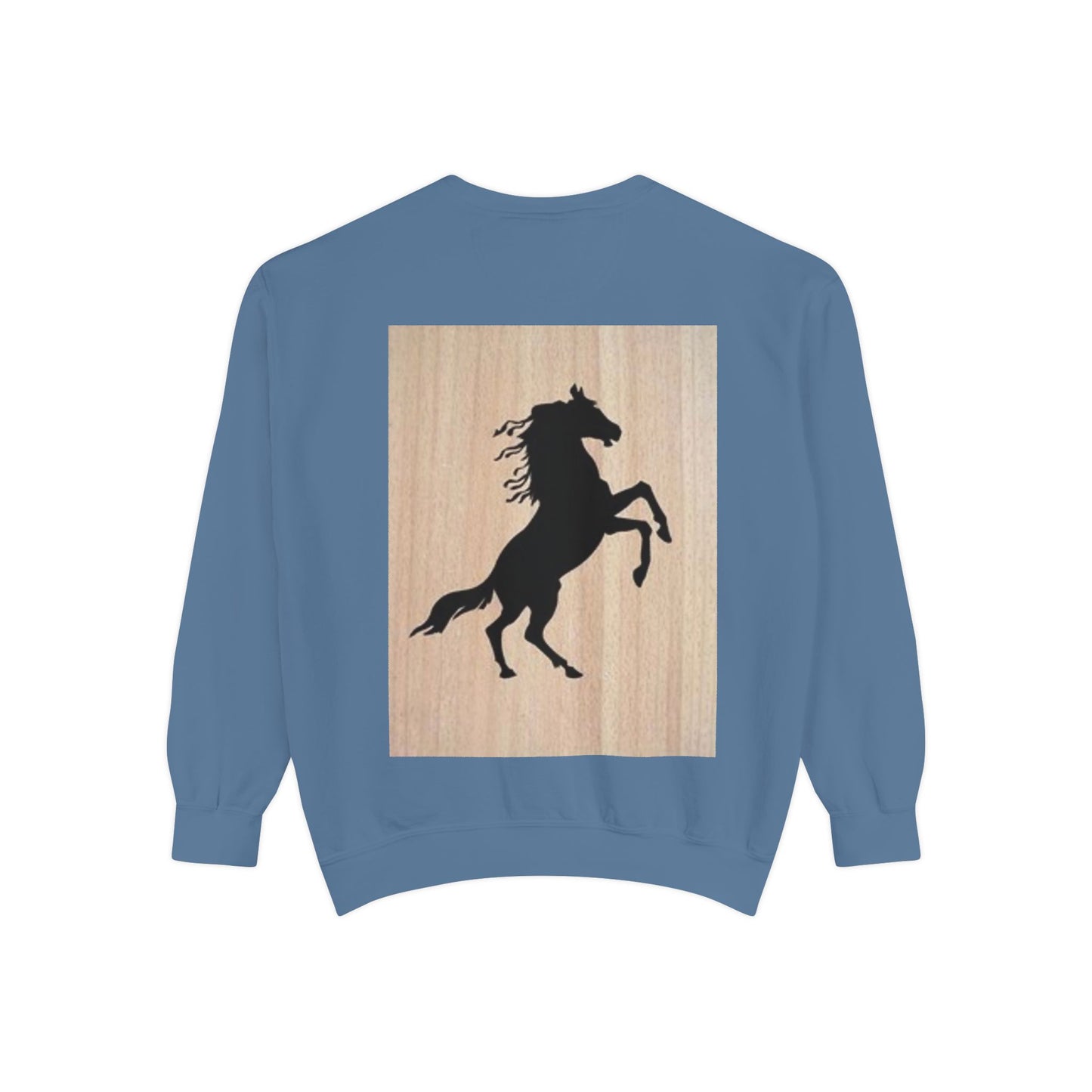 Equestrian Spirit Unisex Garment-Dyed Sweatshirt - Bold Horse Design