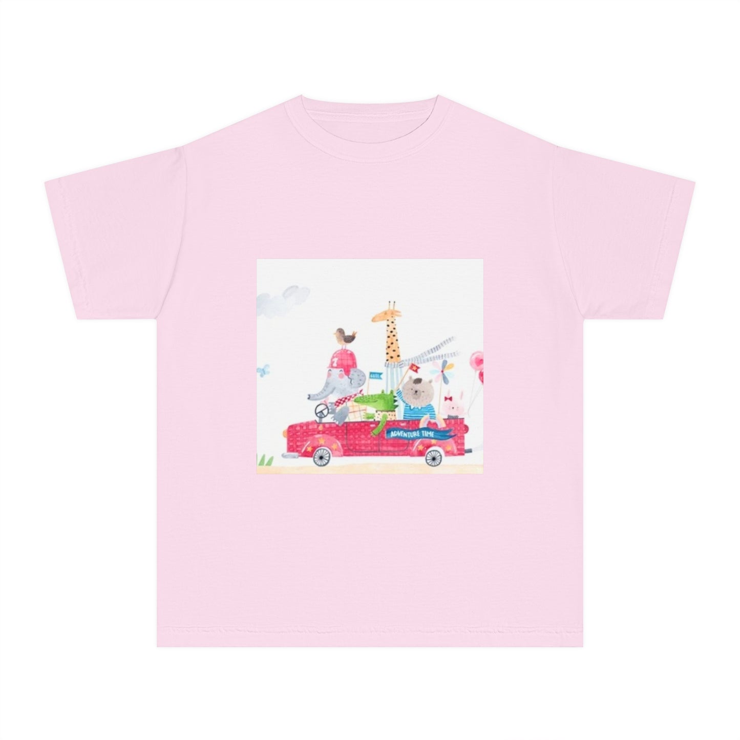 Fun Animal Adventure Youth Midweight Tee - Colorful Kids Tee for Playtime