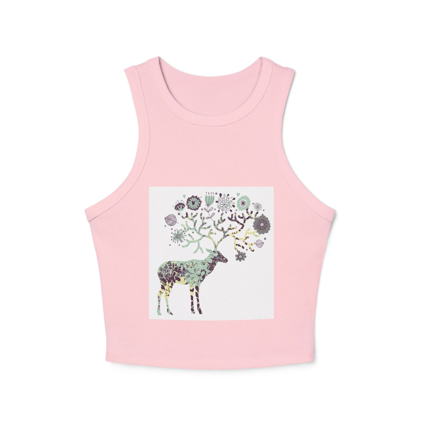 Eco-Friendly Women's Micro Rib Racer Tank Top - Nature-Inspired Design