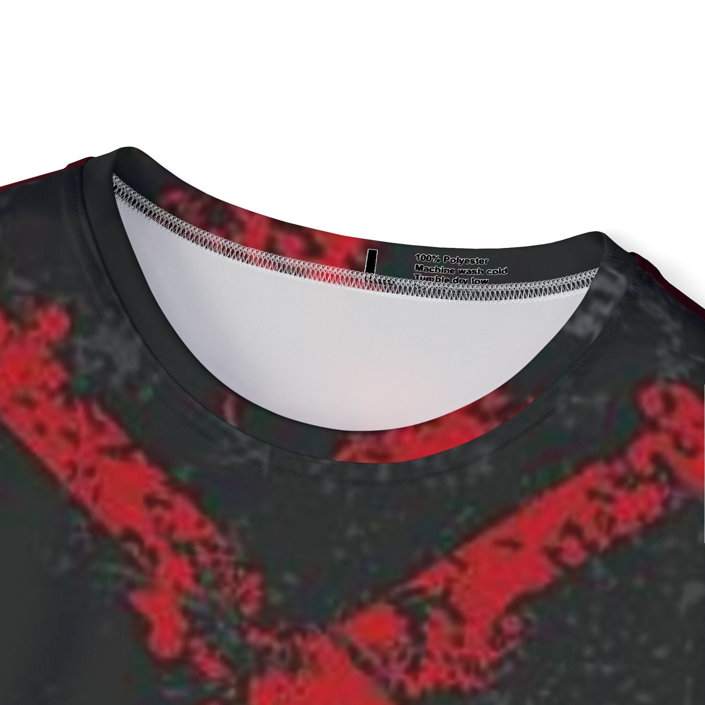 Men's Graphic Sports Jersey - Bold Red Design with Crossed Guns & Silhouette