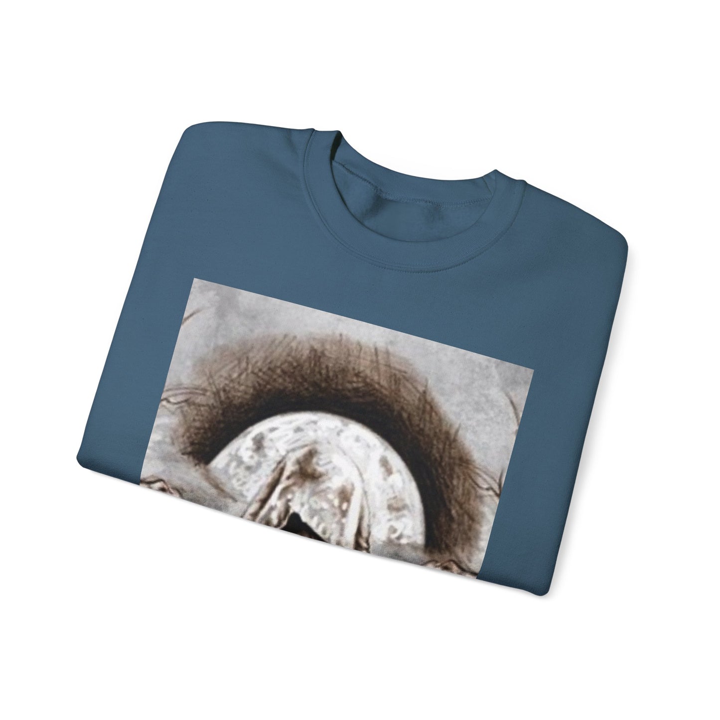 Mystical Hooded Figure Unisex Crewneck Sweatshirt - Fantasy Apparel for Dreamers
