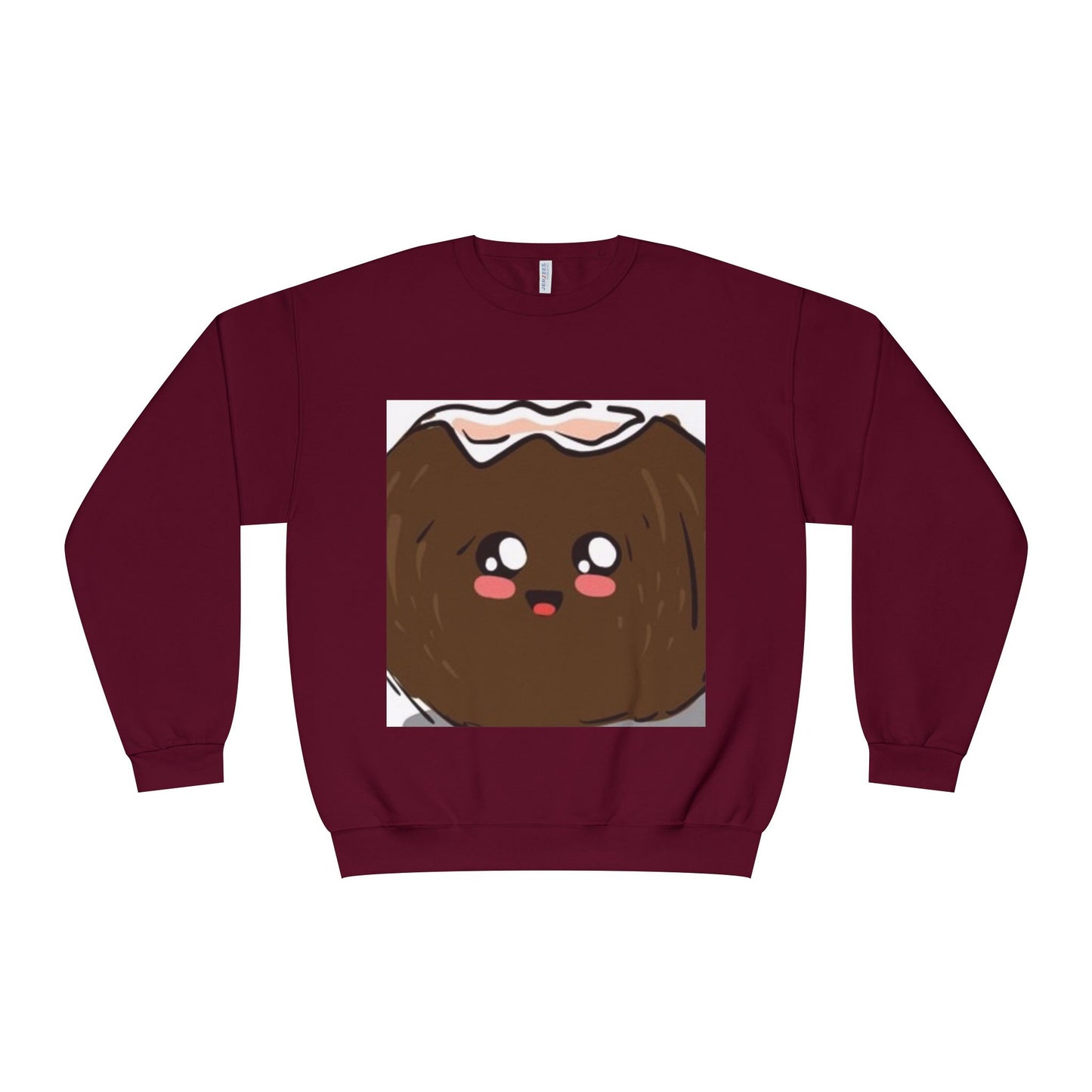 Cute Kawaii Coconut Crewneck Sweatshirt | Unisex Sweatshirt for Food Lovers