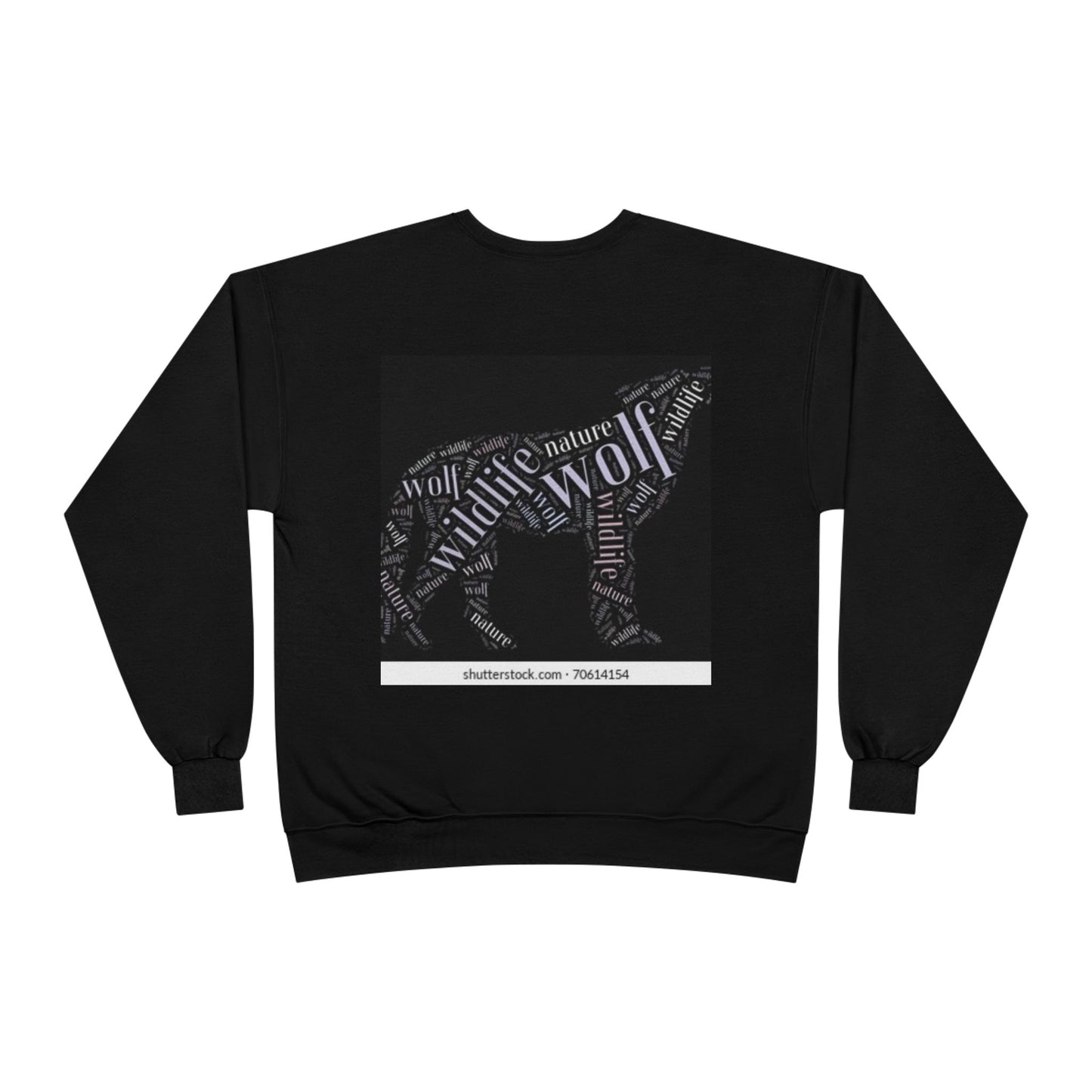 Unisex Eco-Friendly Wolf Graphic Crewneck Sweatshirt - Nature Lover Gift