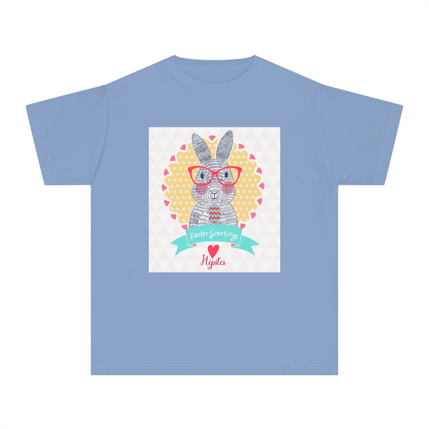 Youth Easter Bunny Tee - 'Easter Greetings' Design