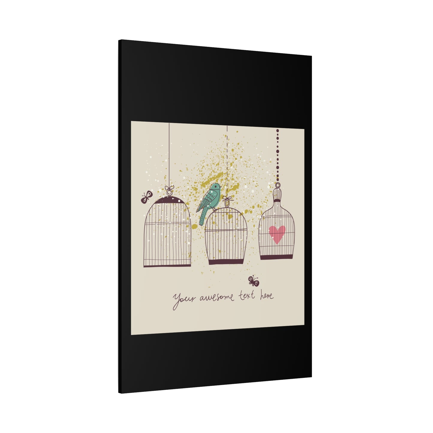 Whimsical Birdcage Canvas Wall Art - Personalized Home Decor