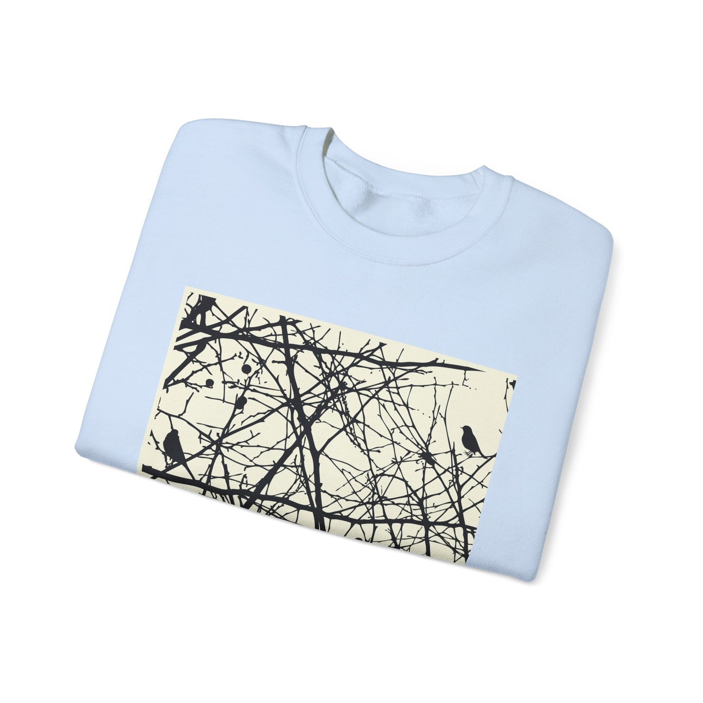 Nature-Inspired Unisex Crewneck Sweatshirt with Bird Print