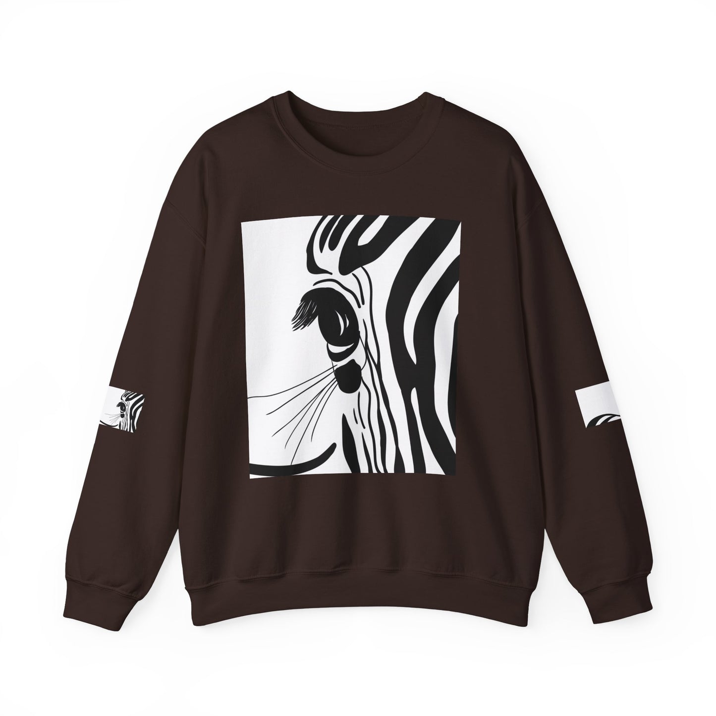 Artistically Designed Zebra Crewneck Sweatshirt - Perfect for Nature Lovers