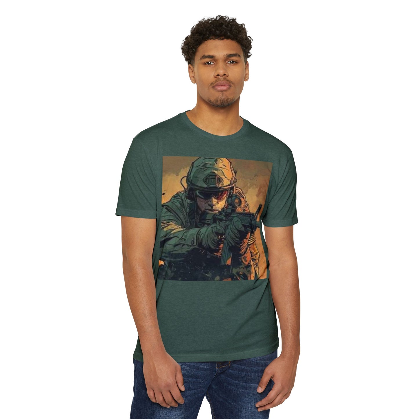 Edgy Skull Graphic T-Shirt - Unisex CVC Jersey