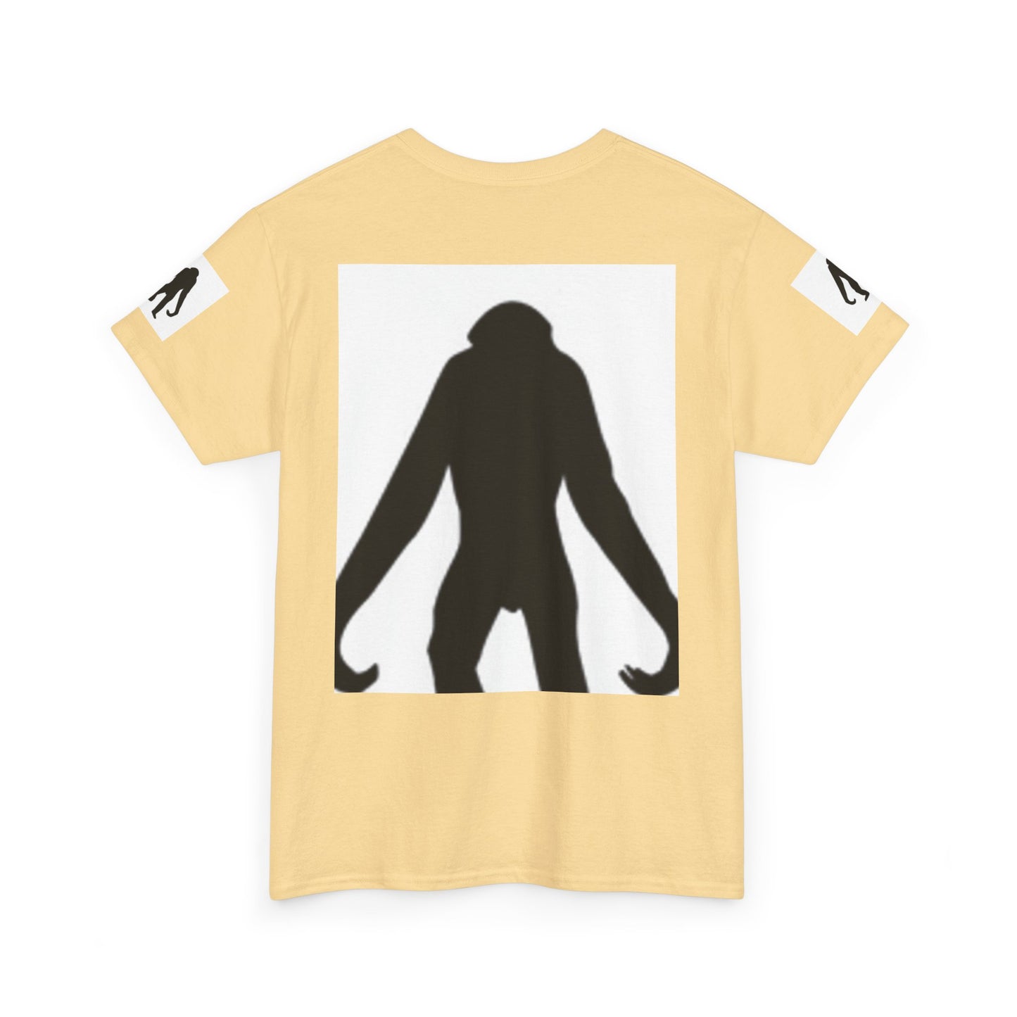 Unisex Heavy Cotton Tee - Bold Monkey Silhouette Tee for Animal Lovers