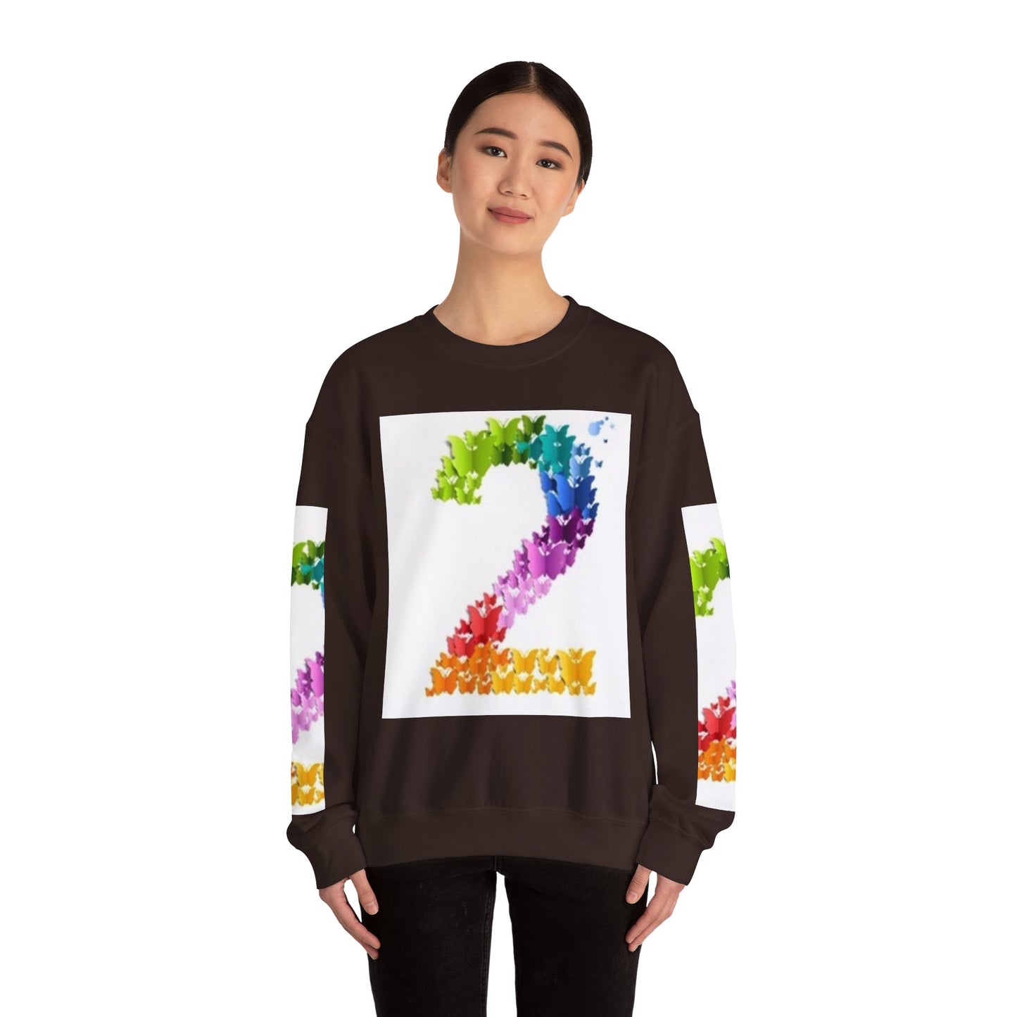 Colorful Floral Number 2 Sweatshirt for Celebrations