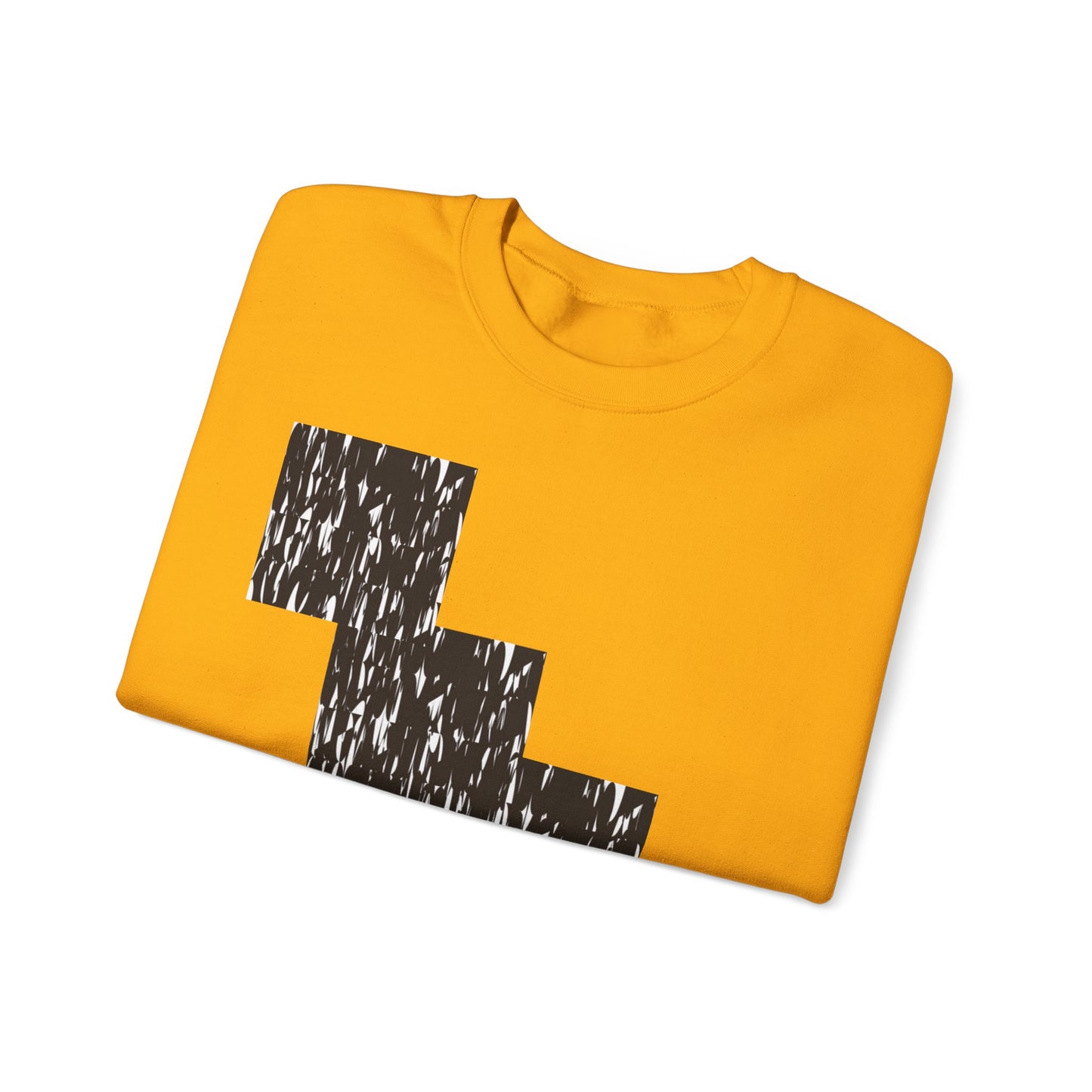 Trendy Graphic Crewneck Sweatshirt | Modern Abstract Black & White Design