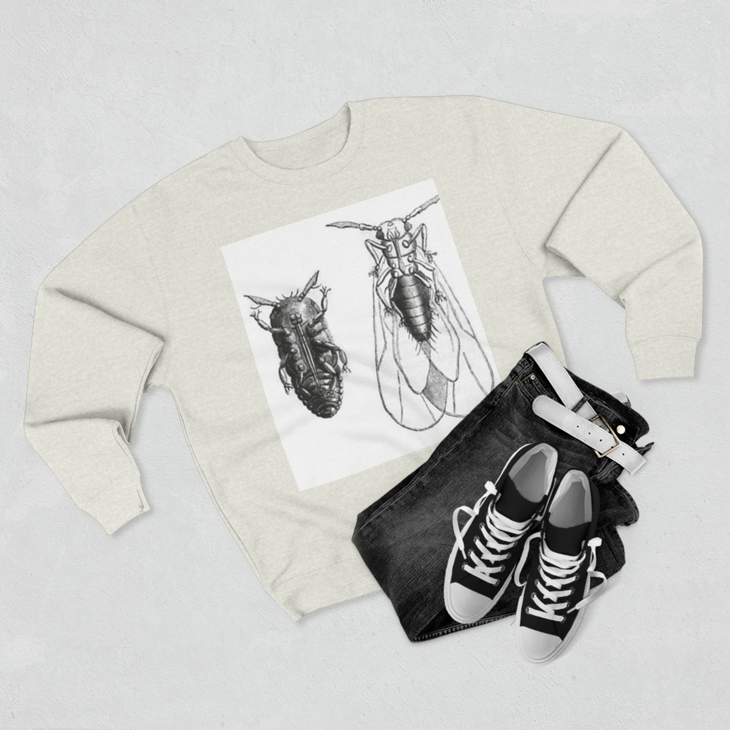 Unisex Insect Art Crewneck Sweatshirt - Nature Lovers Gift