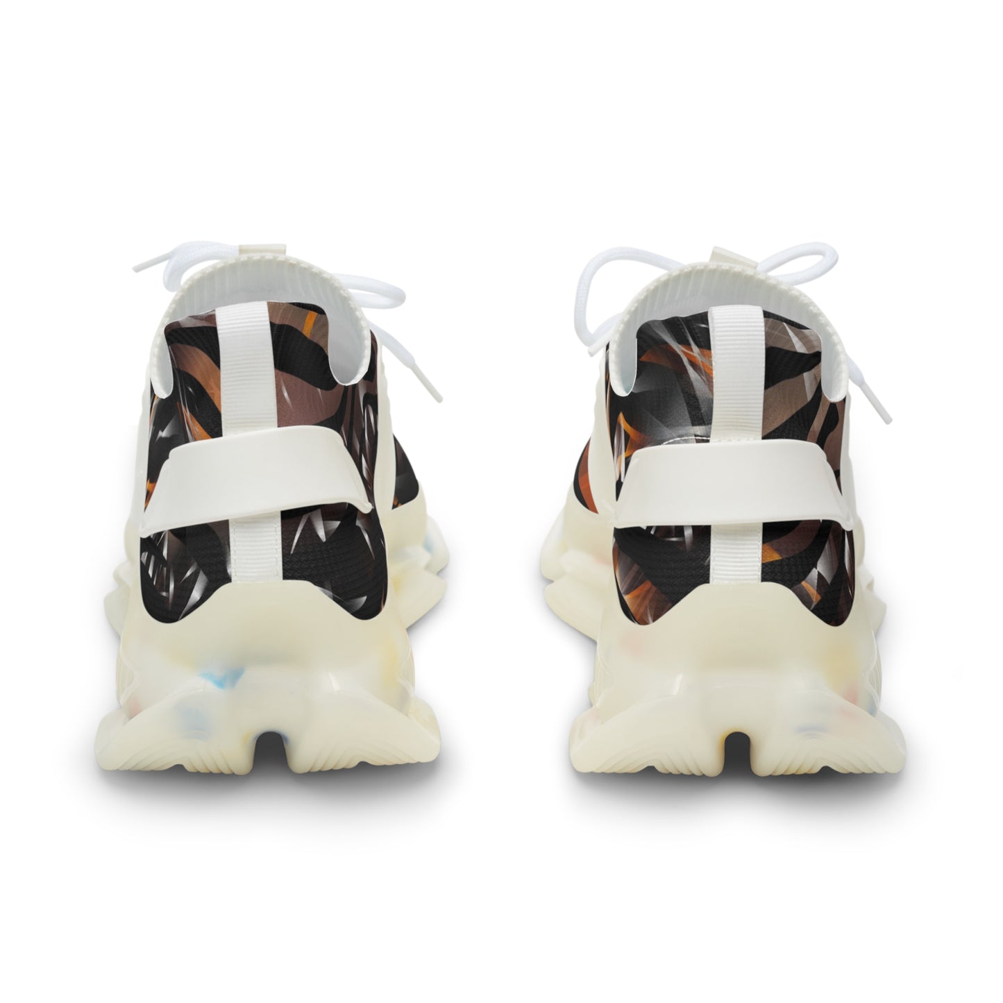 Stylish Men's Mesh Sneakers - Vibrant Animal Print Athletic Shoes