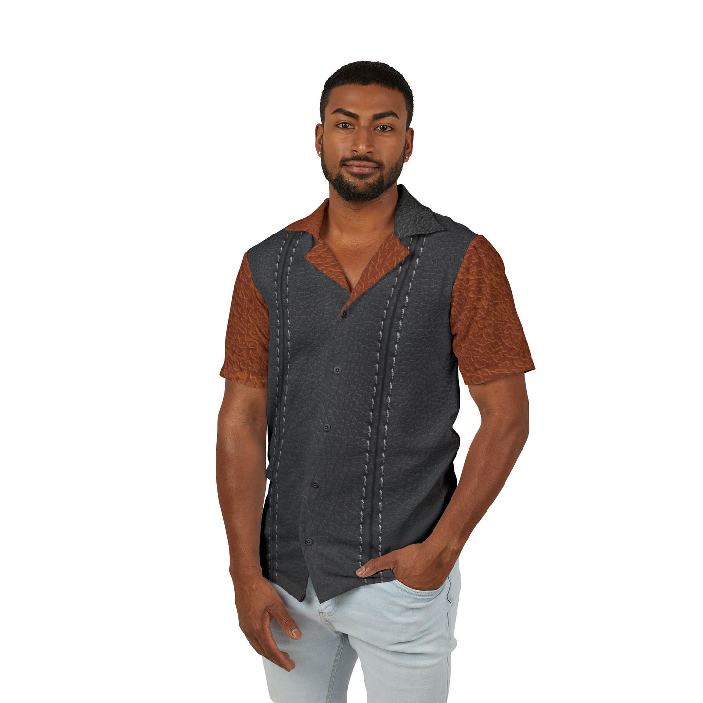 Men's Hawaiian Camp Shirt - Relaxed Tropical Vibe for Summer Adventures