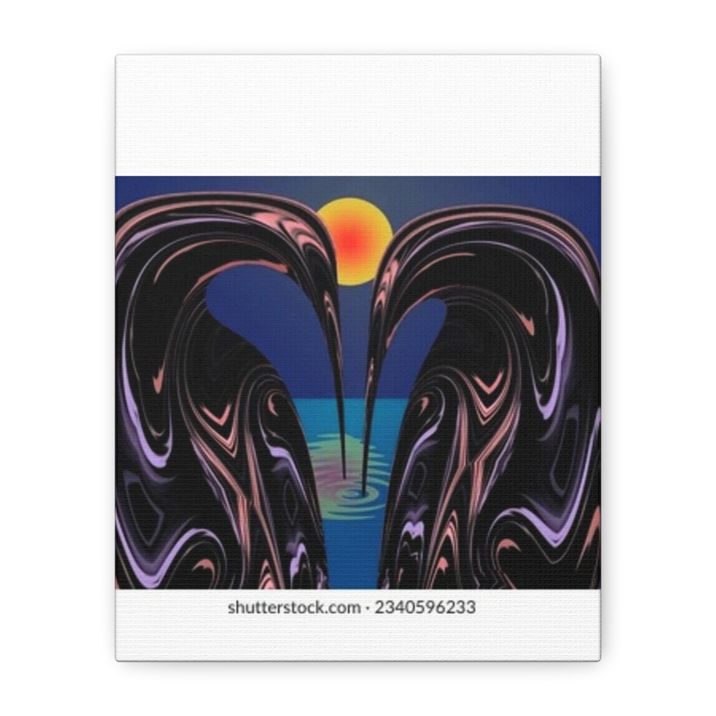 Romantic Abstract Canvas Art - Heart-Shaped Design for Home Decor