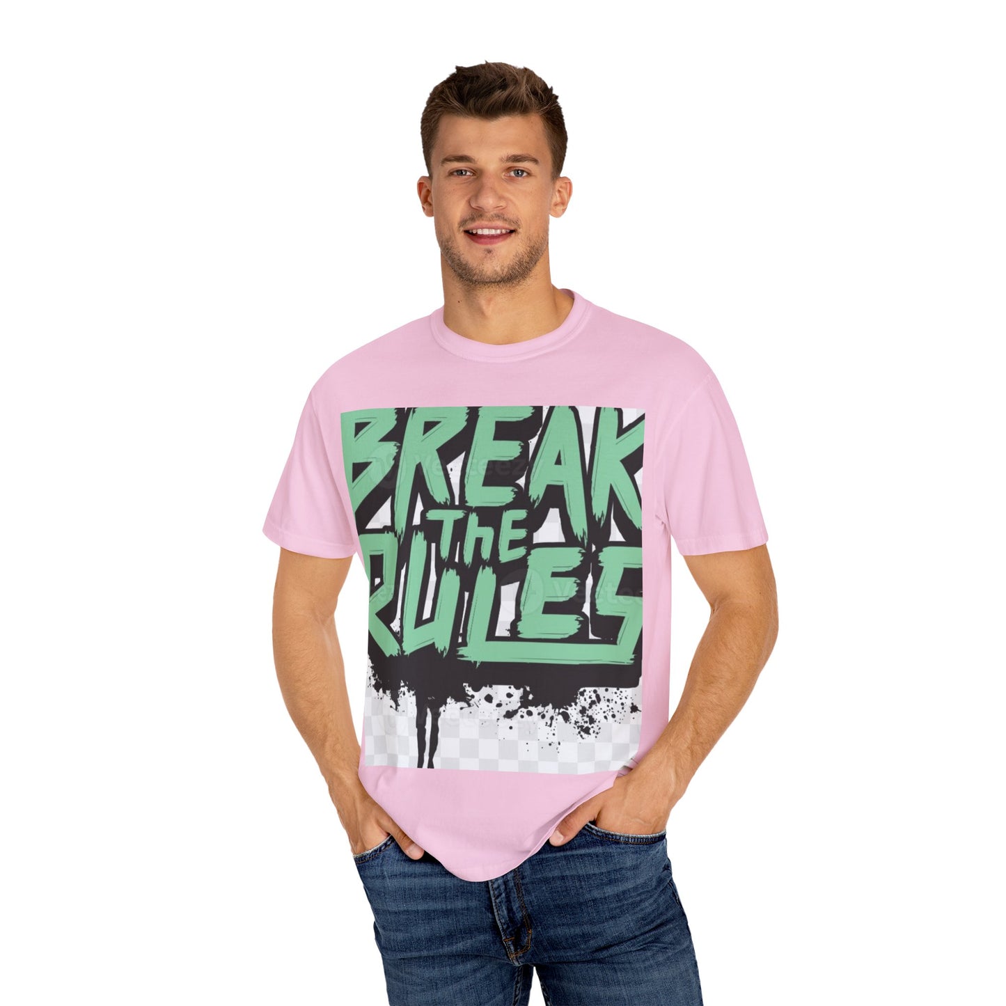 Unisex Garment-Dyed T-shirt - "Break the Rules" Graphic Tee for Creative Spirits