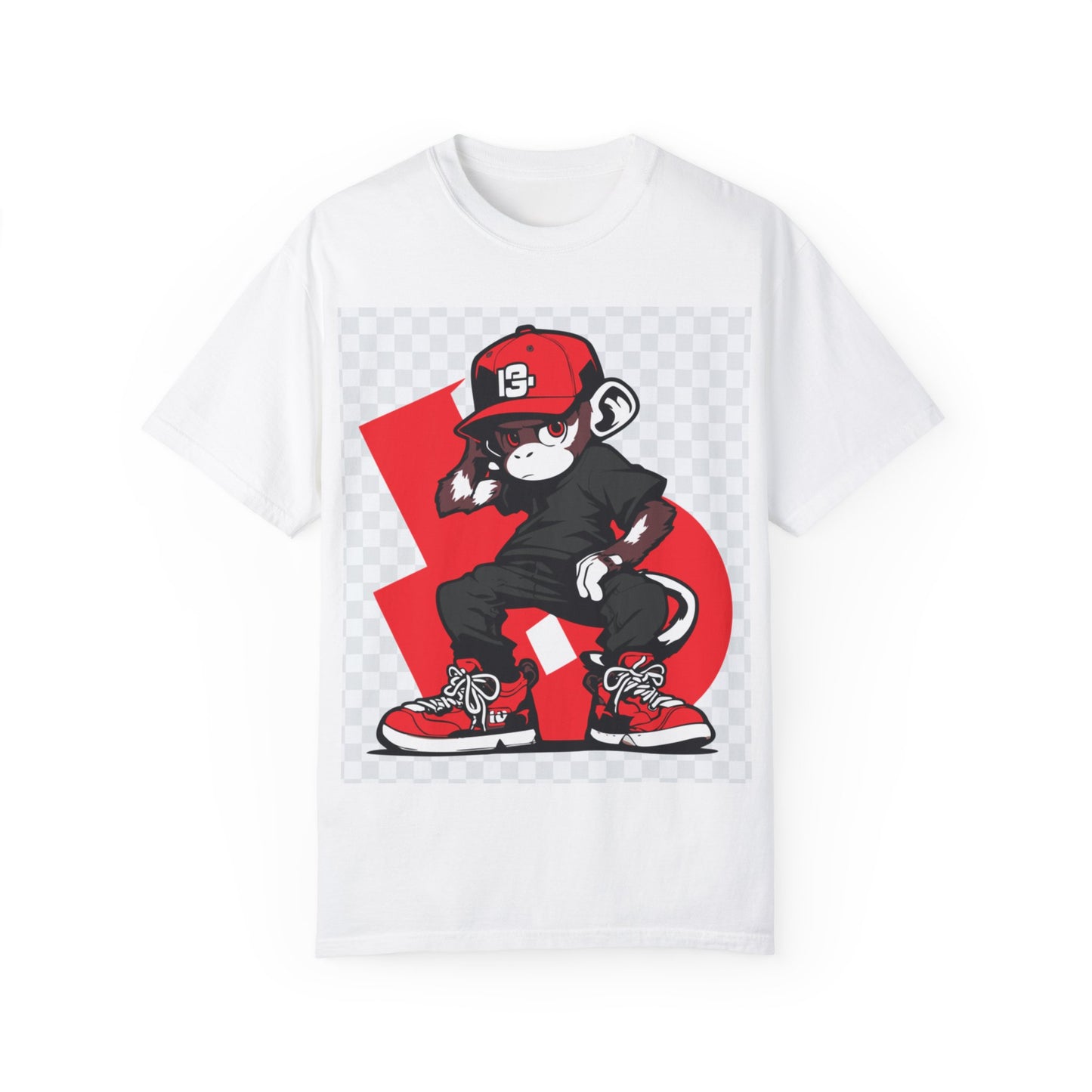 Cool Graffiti Monkey Unisex Garment-Dyed T-Shirt