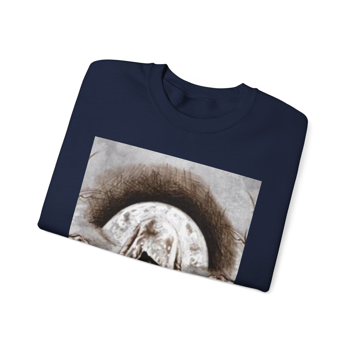 Mystical Hooded Figure Unisex Crewneck Sweatshirt - Fantasy Apparel for Dreamers