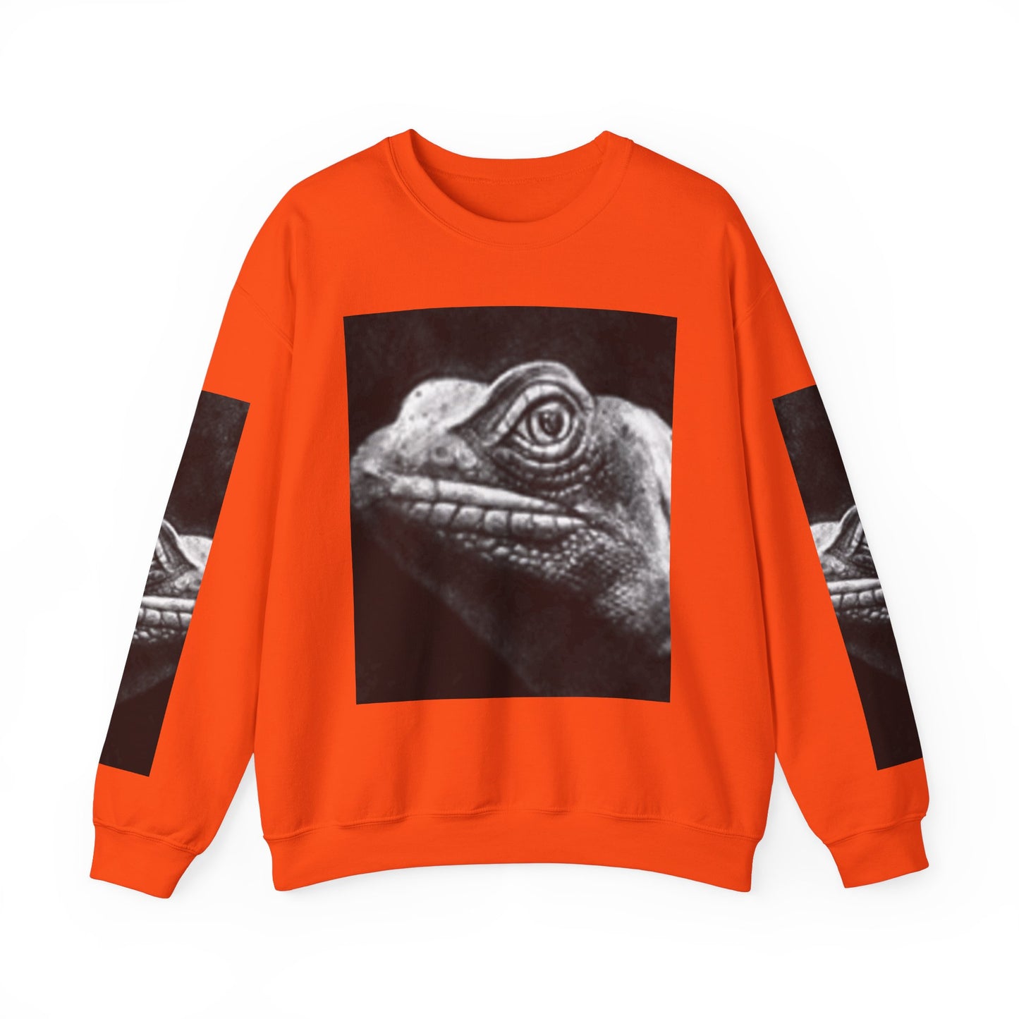 Unique Unisex Crewneck Sweatshirt with Bold Lizard Design