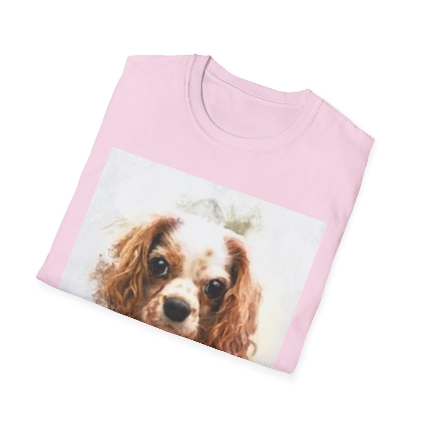 Playful Rabbit Design Unisex Softstyle T-Shirt - Perfect for Spring Celebrations