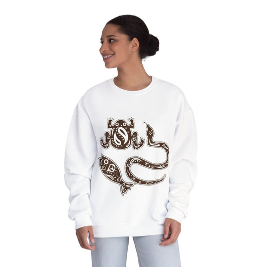 Whimsical Marine Life Unisex Crewneck Sweatshirt - Cozy Ocean-Inspired Apparel