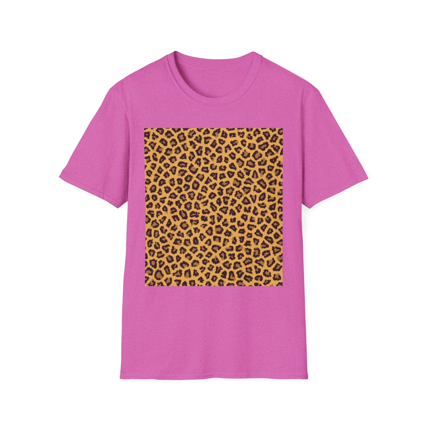 Leopard Print Unisex Softstyle T-Shirt - Trendy Casual Wear