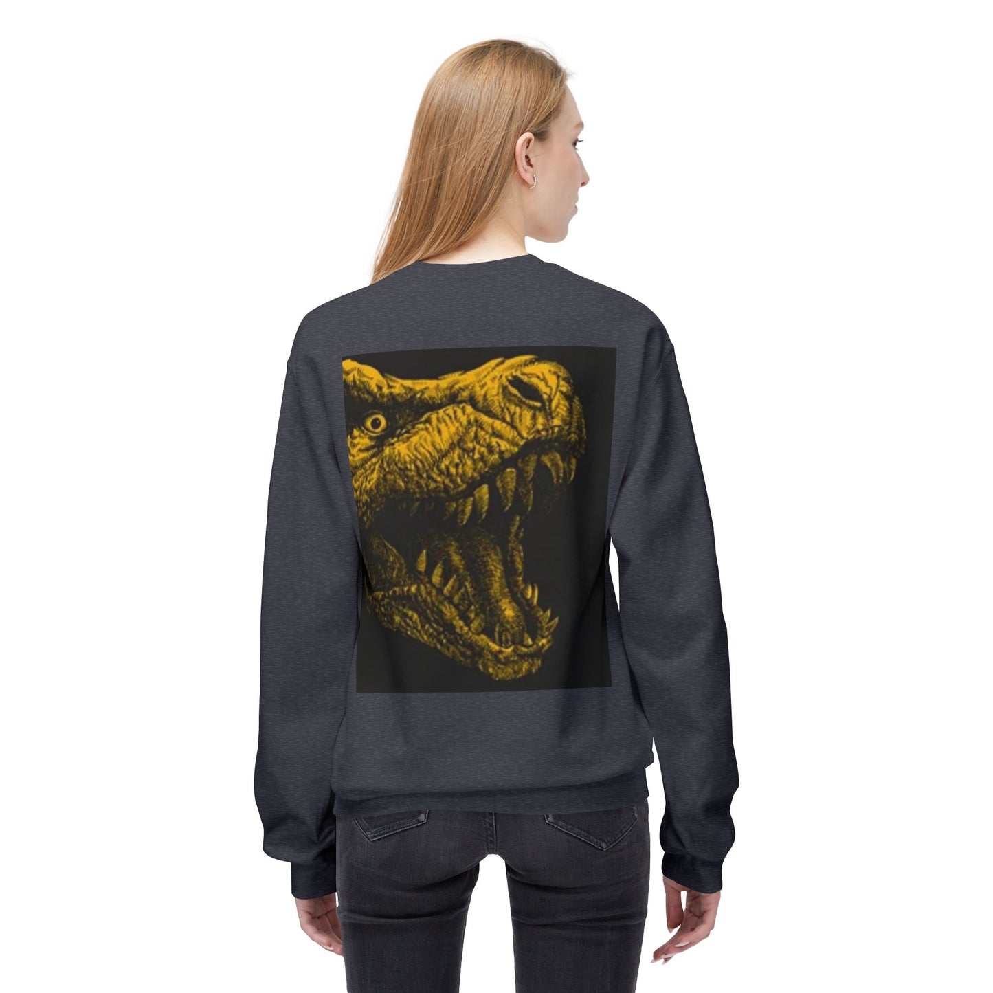 Unisex Dinosaur Graphic Sweatshirt - Cozy Midweight Crewneck