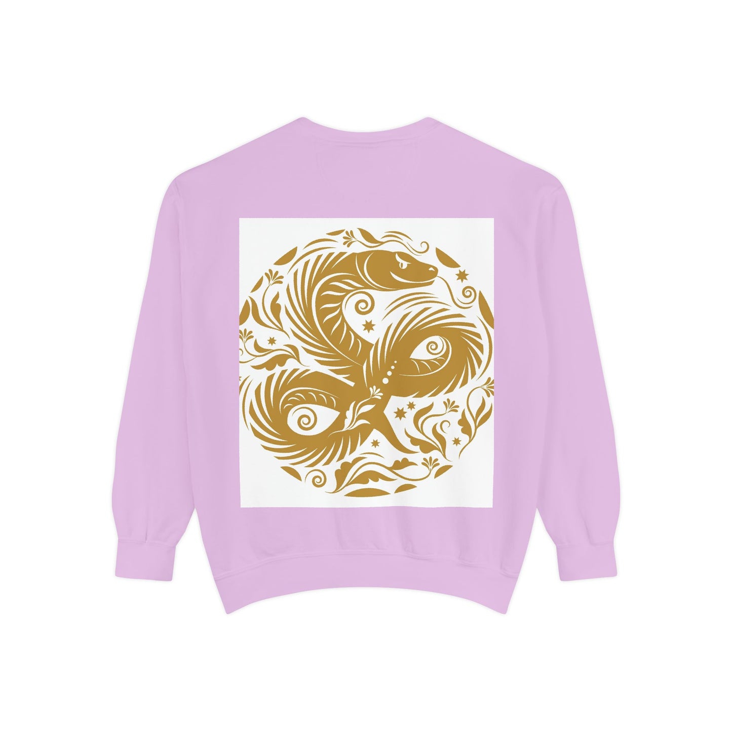 Cultural Vibe Unisex Garment-Dyed Sweatshirt - Tribal Mask & Animal Design