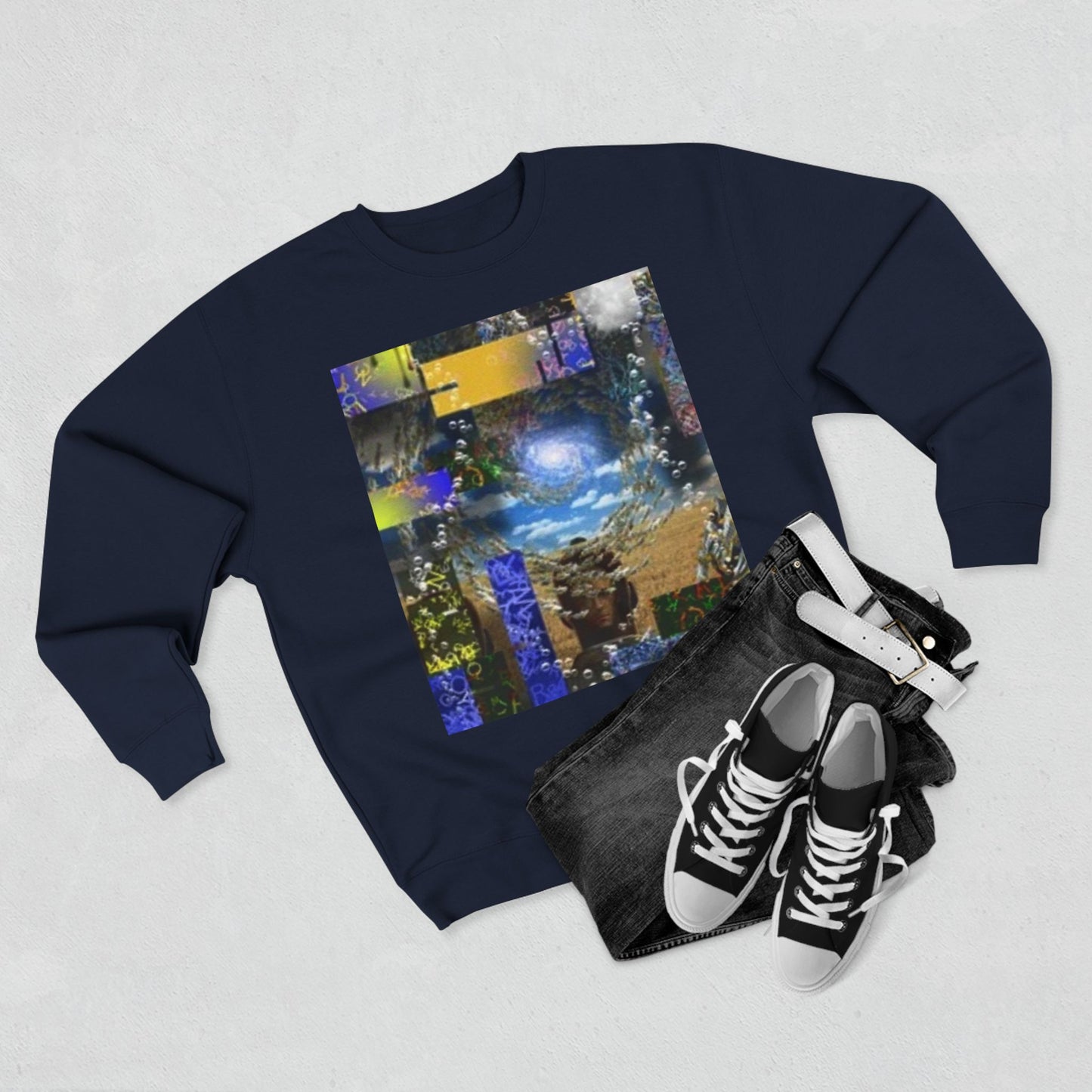 Cosmic Adventure Unisex Crewneck Sweatshirt - Unique Art Print