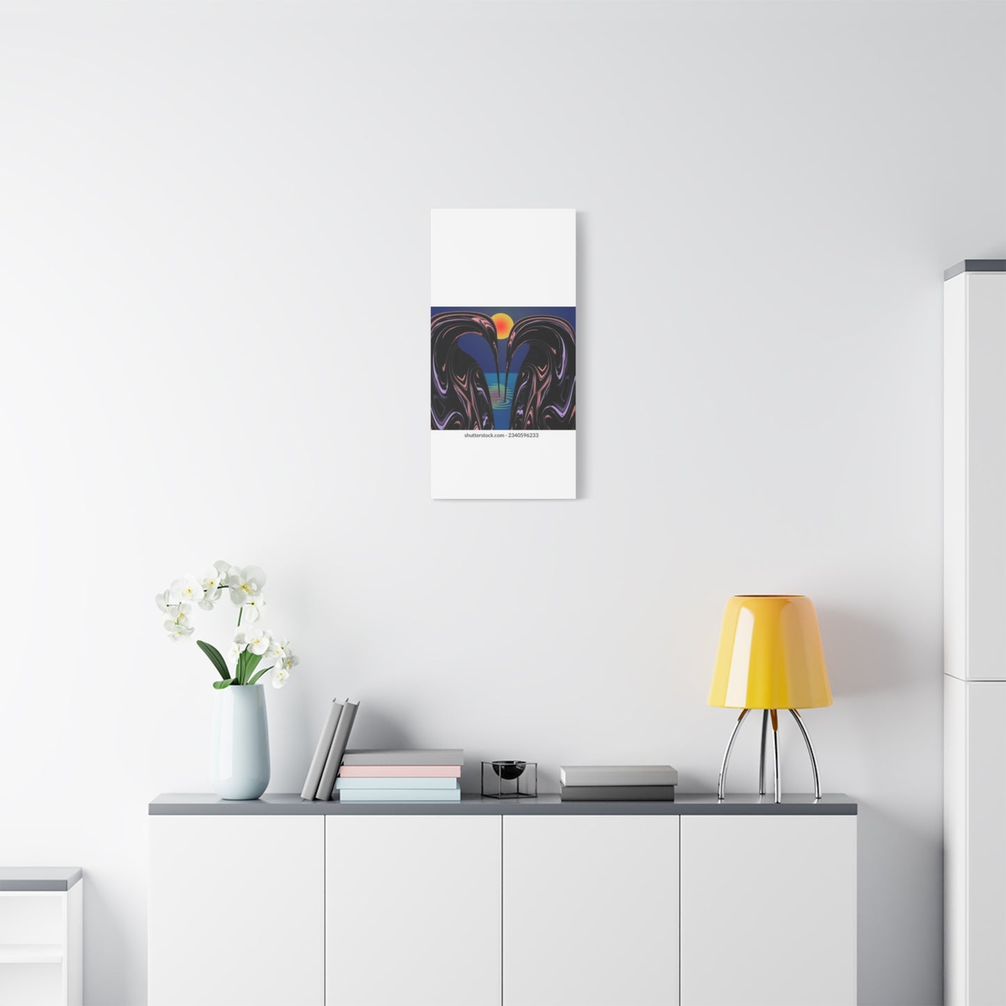 Romantic Abstract Canvas Art - Heart-Shaped Design for Home Decor