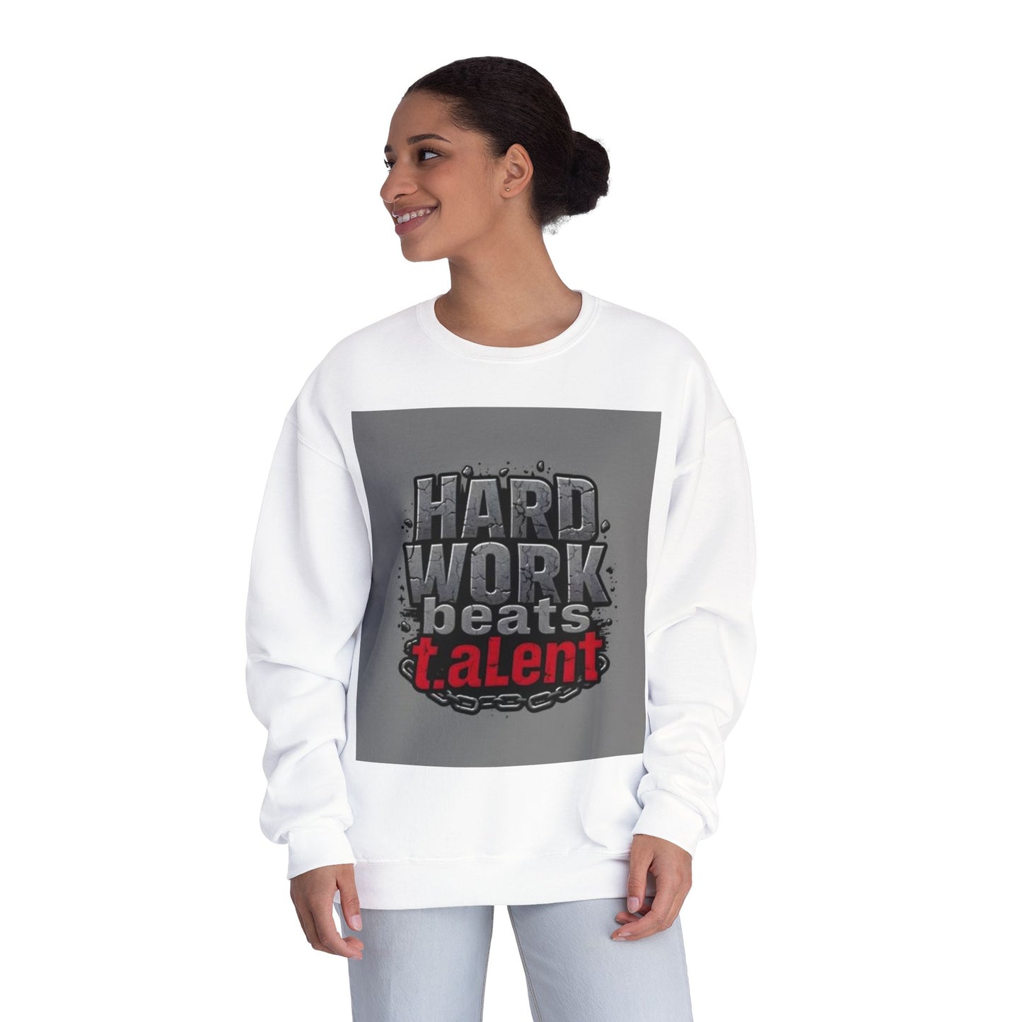 Stylish Abstract Red & Black Crewneck Sweatshirt - Unisex Casual Wear