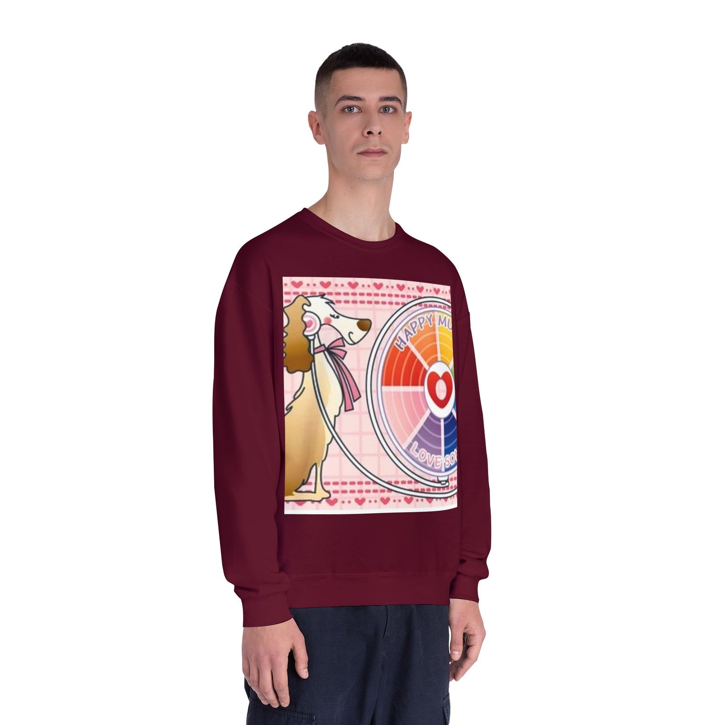 Happy Mood Love Sound Unisex Crewneck Sweatshirt
