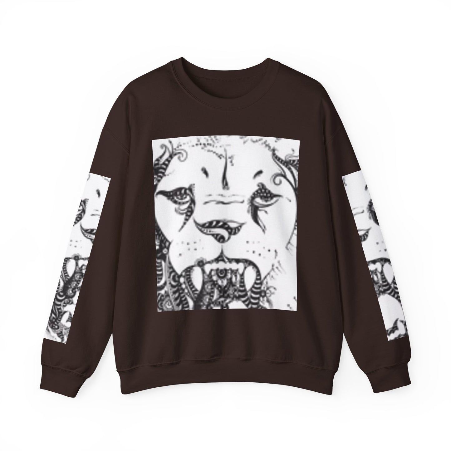 Wild Spirit Lion Graphic Crewneck Sweatshirt | Unisex Heavy Blend