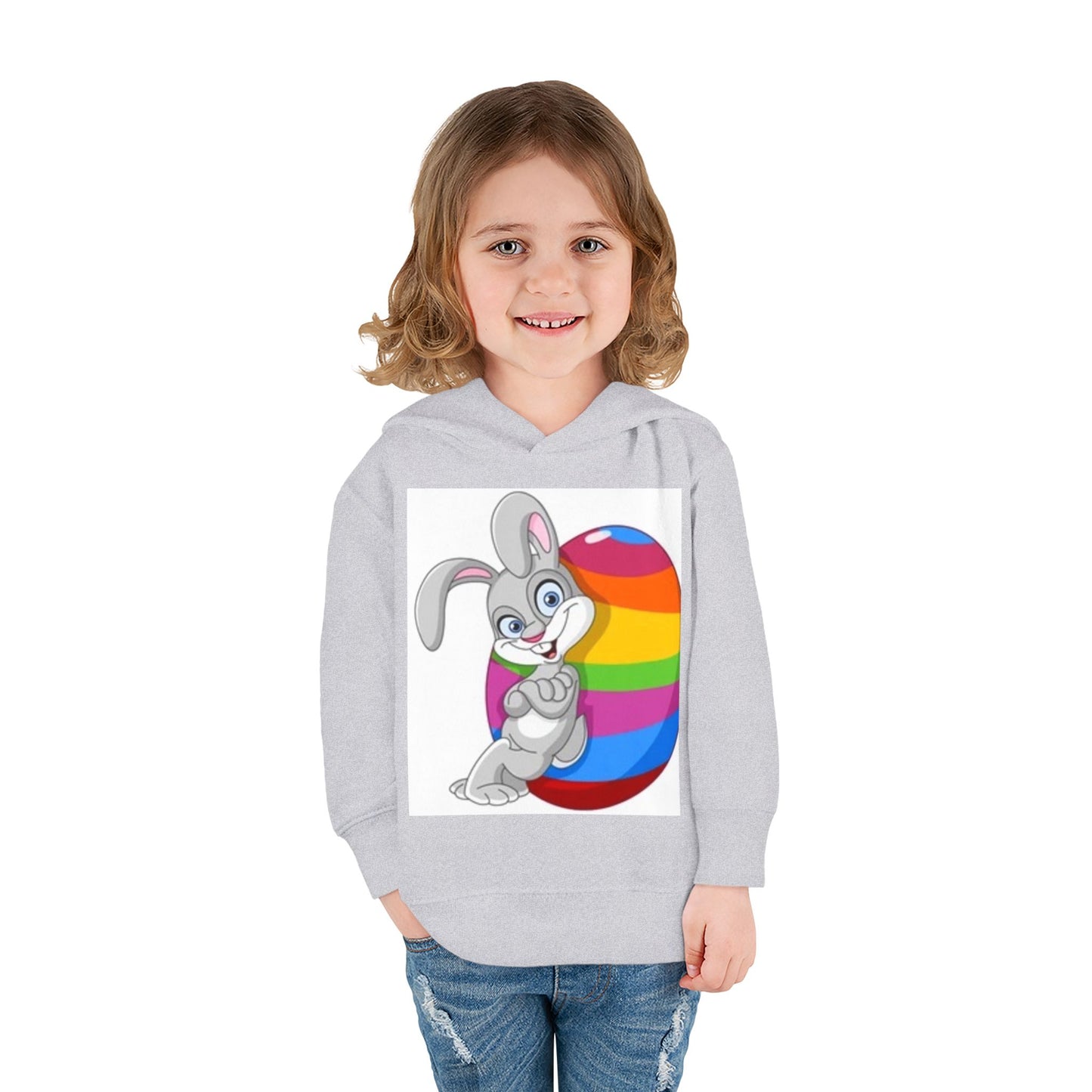Colorful Easter Bunny Toddler Pullover Hoodie