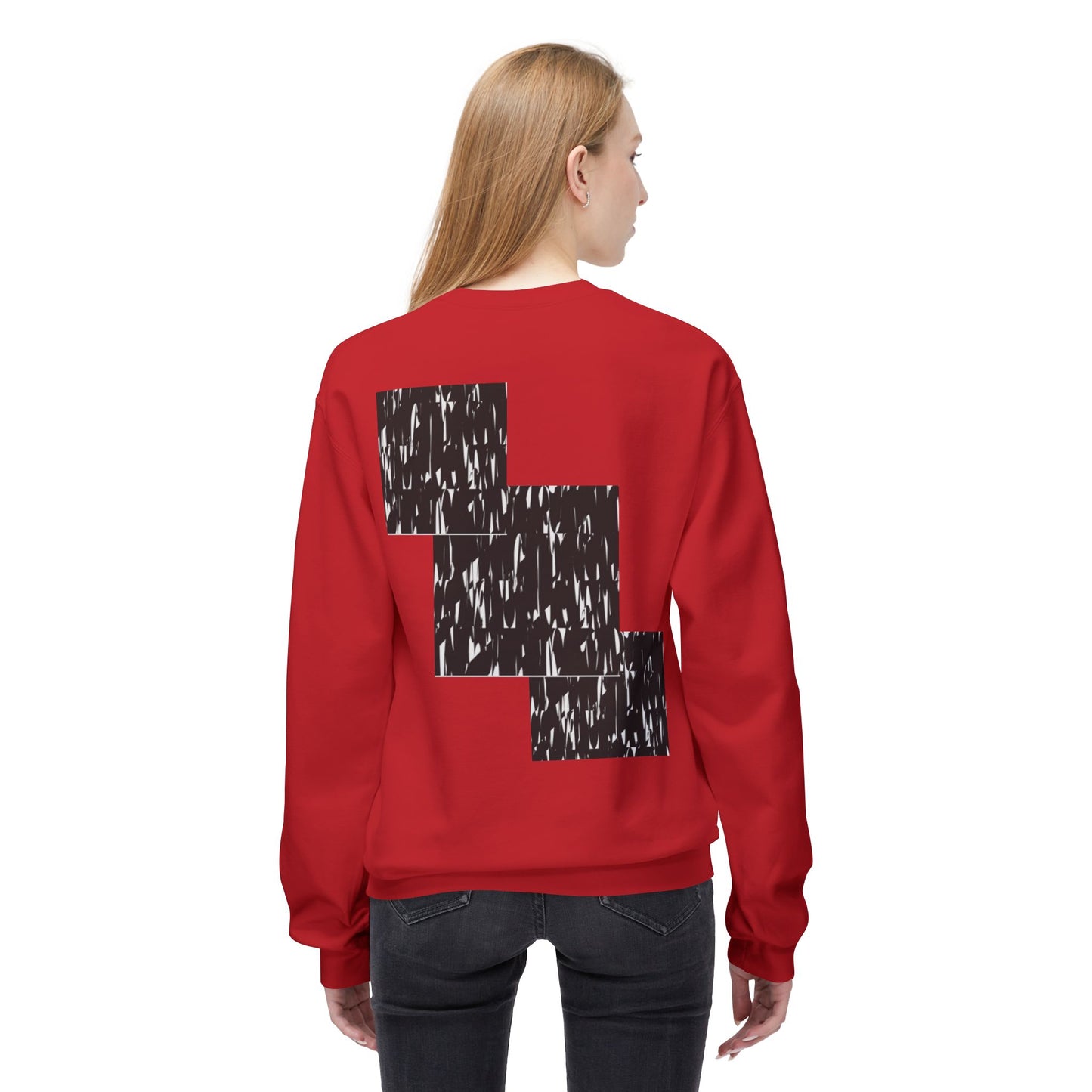Modern Abstract Fleece Crewneck Sweatshirt - Cozy Unisex Apparel
