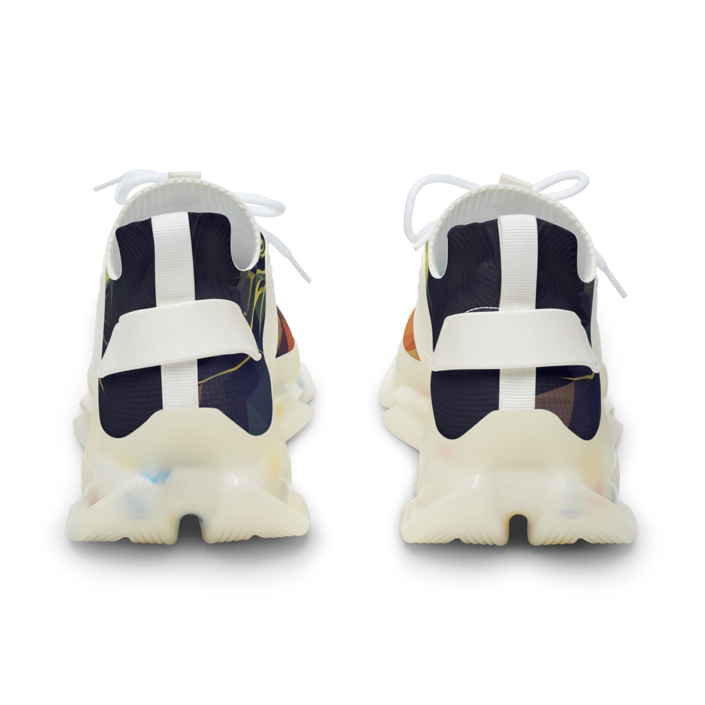 Vibrant Geometric Men's Mesh Sneakers - Colorful & Comfortable Sports Footwear
