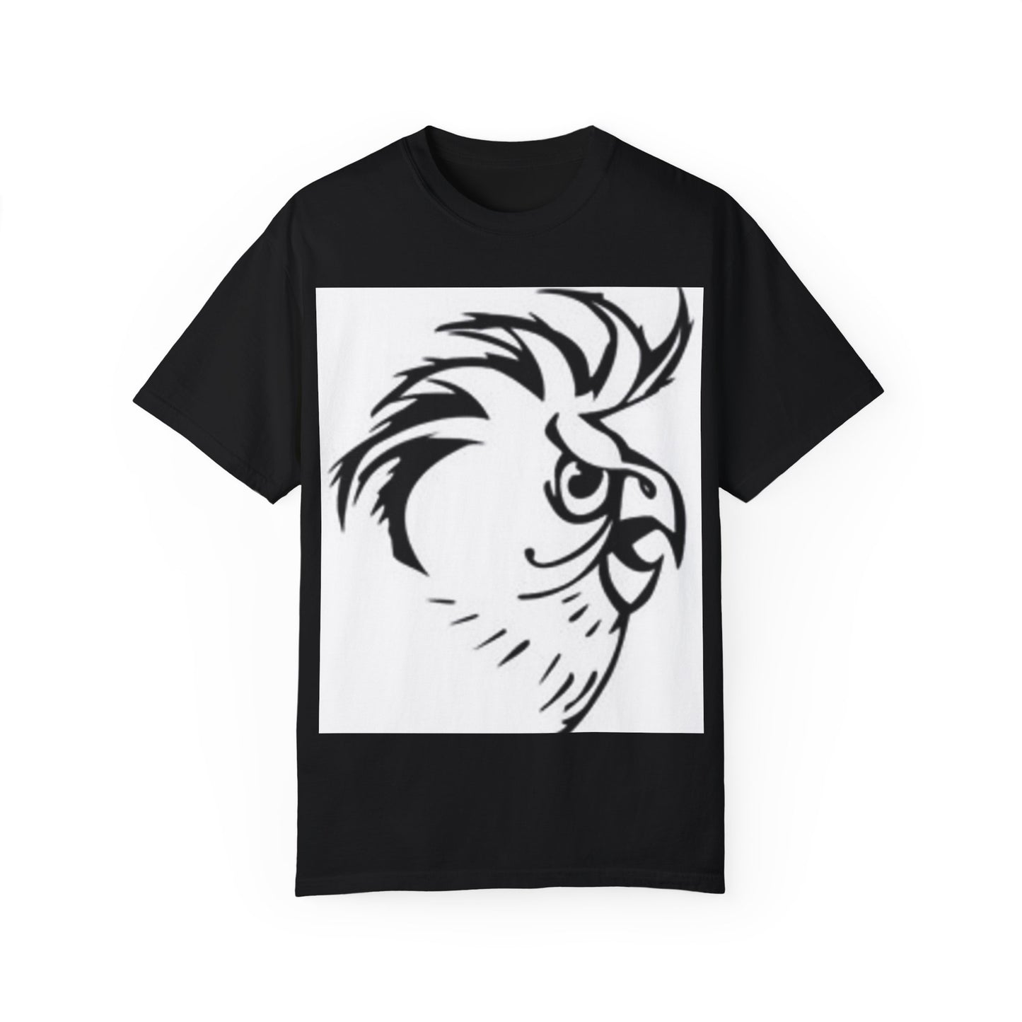 Artistic Unisex Garment-Dyed T-Shirt - Hand Drawn Patterns