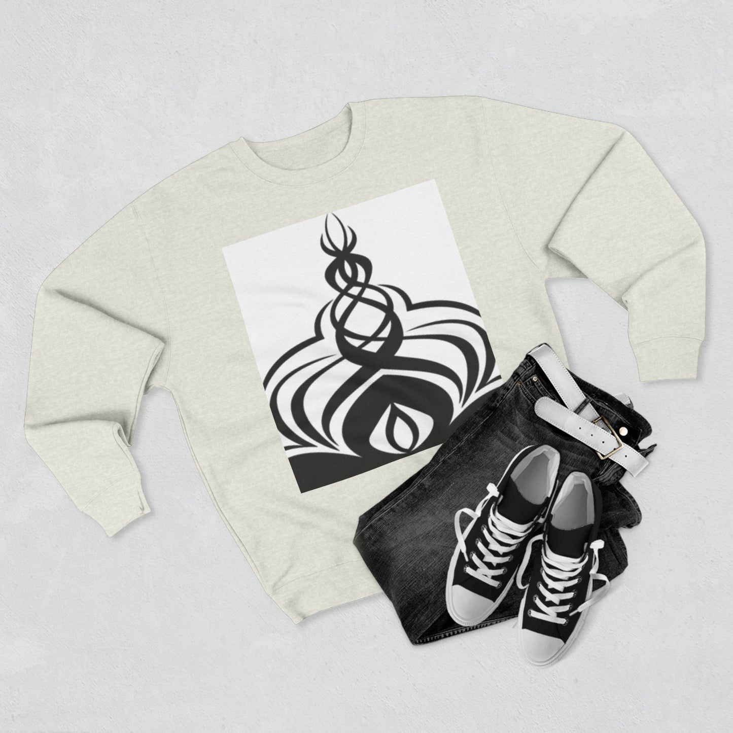 Modern Unisex Crewneck Sweatshirt with Abstract Design