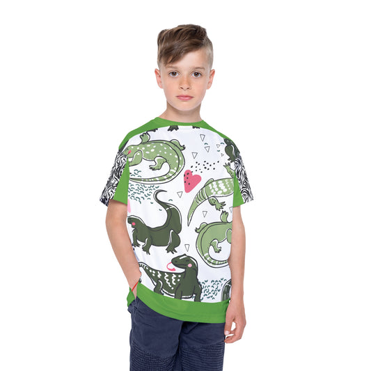 Dinosaur Kids Sports Jersey - Fun Playful Design for Active Adventures