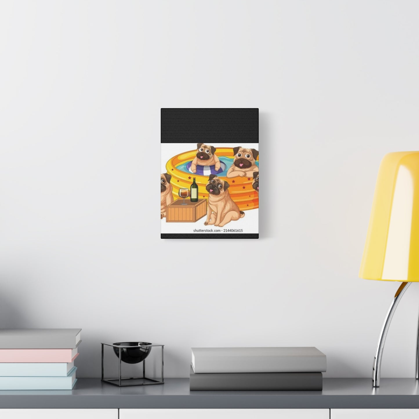 Pug Pool Party Canvas Art - Fun Pet Decor