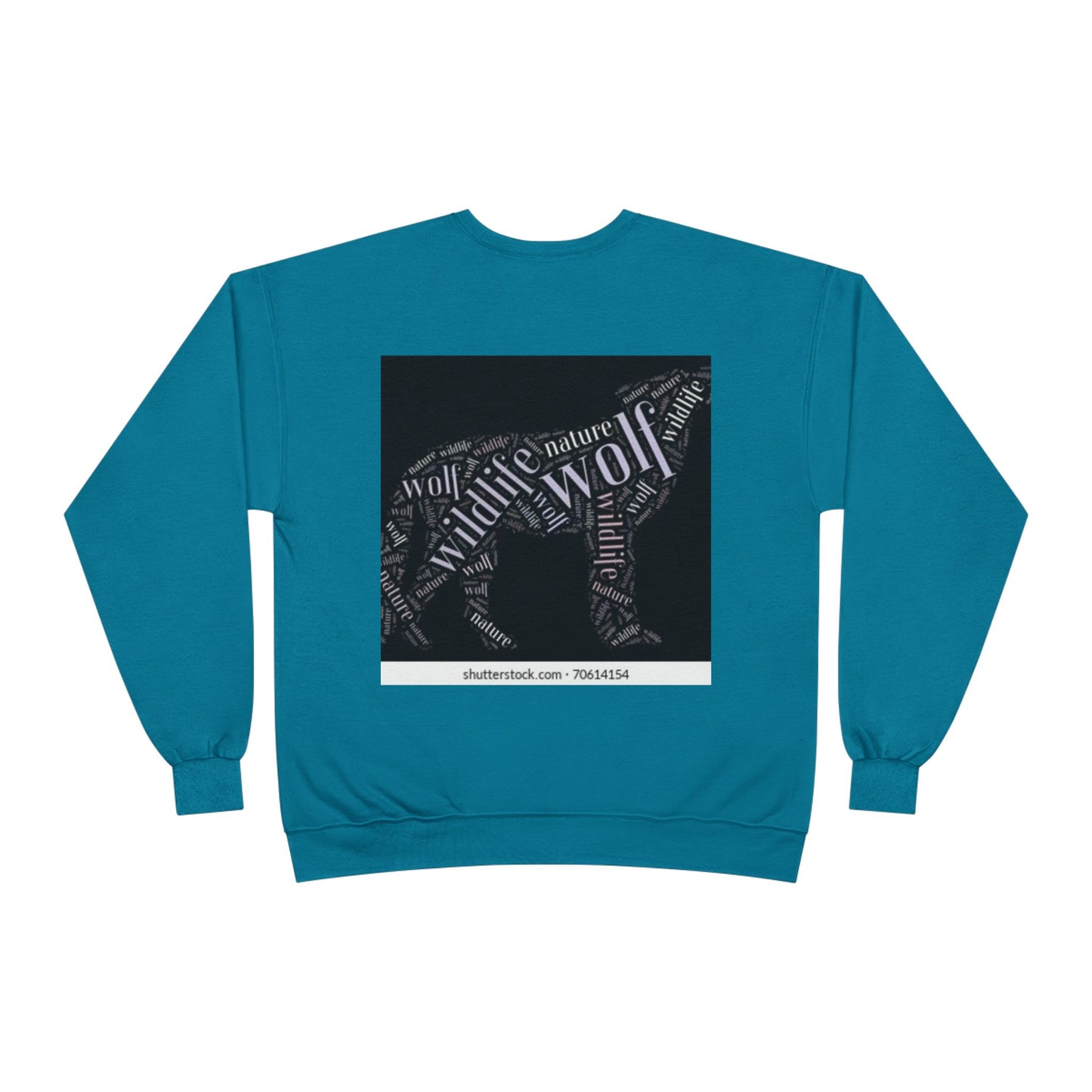 Unisex Eco-Friendly Wolf Graphic Crewneck Sweatshirt - Nature Lover Gift