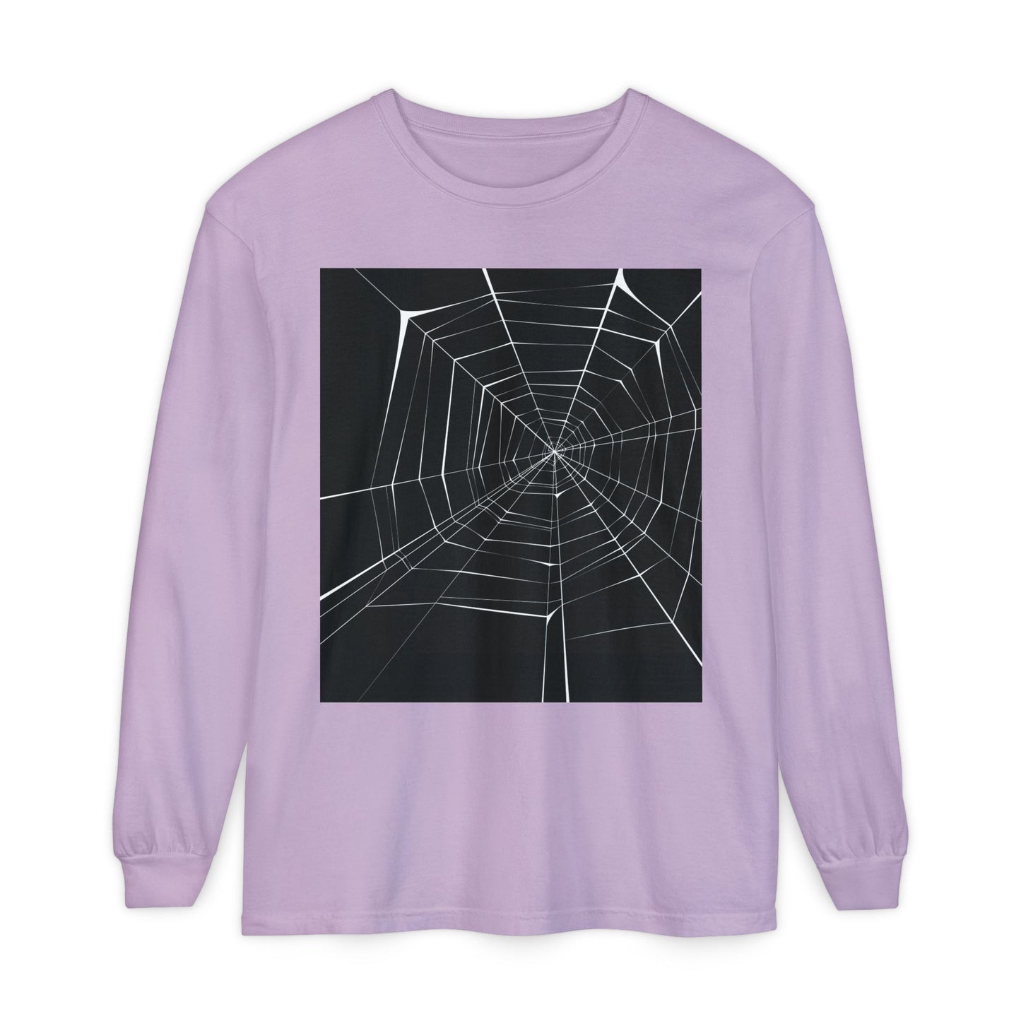 Spooky Spiderweb Long Sleeve T-Shirt - Unisex Halloween Apparel