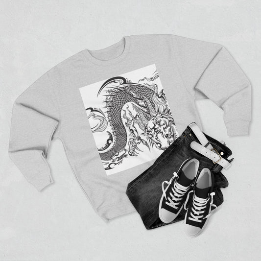 Dragon Art Unisex Crewneck Sweatshirt - Bold Tattoo Design