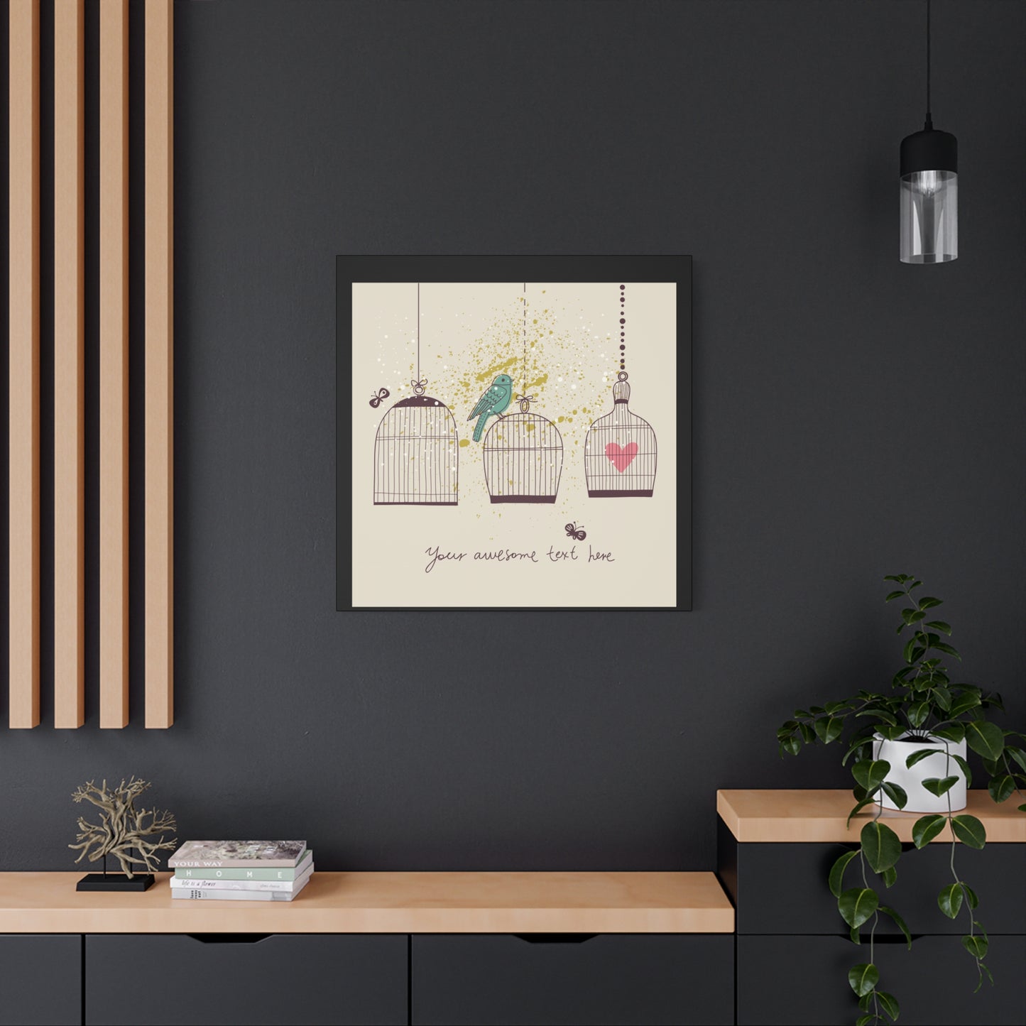 Whimsical Birdcage Canvas Wall Art - Personalized Home Decor