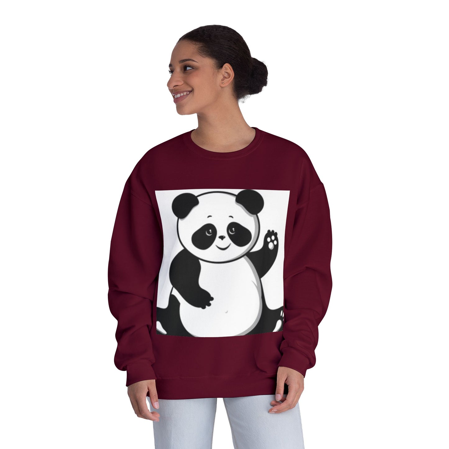 Cute Panda Unisex Crewneck Sweatshirt - Cozy Casual Wear for Animal Lovers