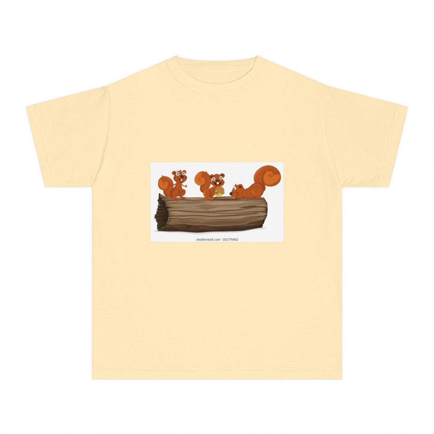 Playful Squirrel Youth Tee - Fun Animal Graphic T-Shirt for Kids