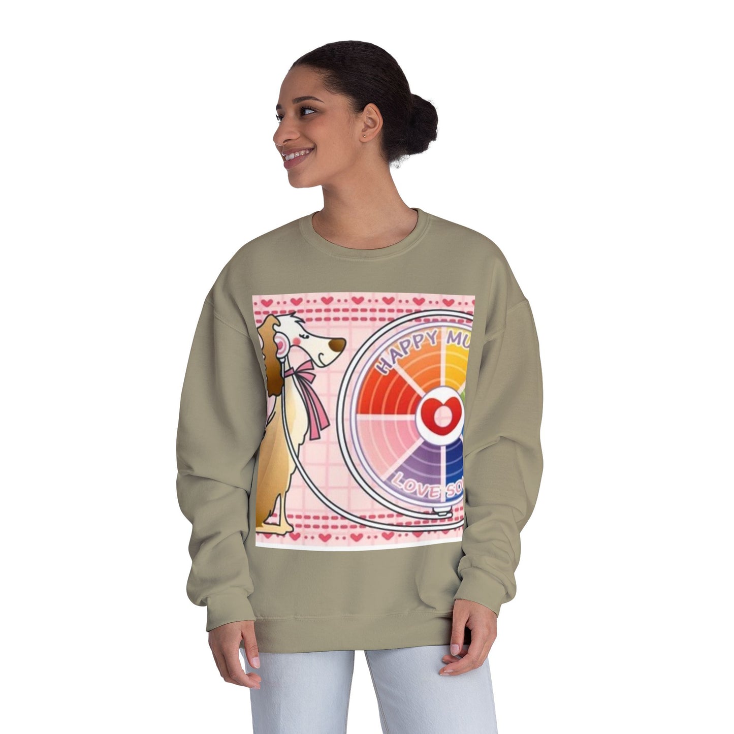 Happy Mood Love Sound Unisex Crewneck Sweatshirt
